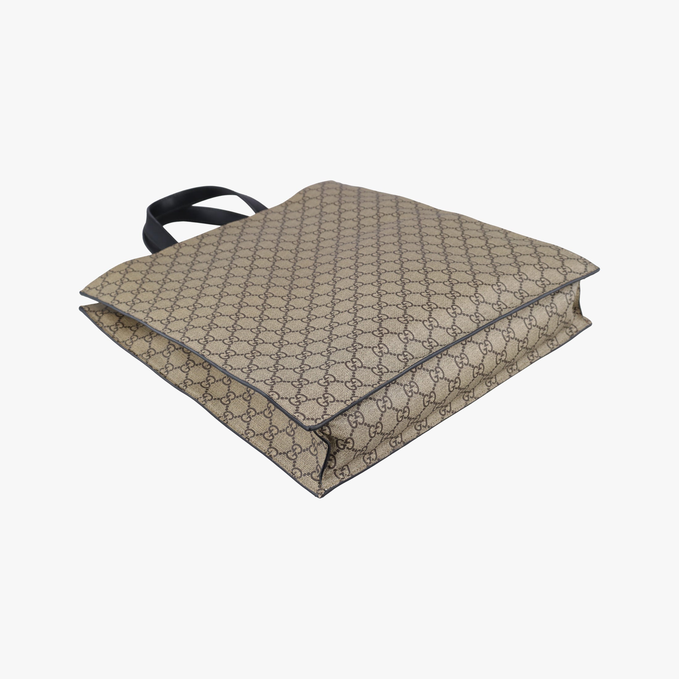 Pre-owned Gucci GG Supreme Bee Beige×black PVC coated canvas×Leather 450950 shoulderbag | stylenewstar
