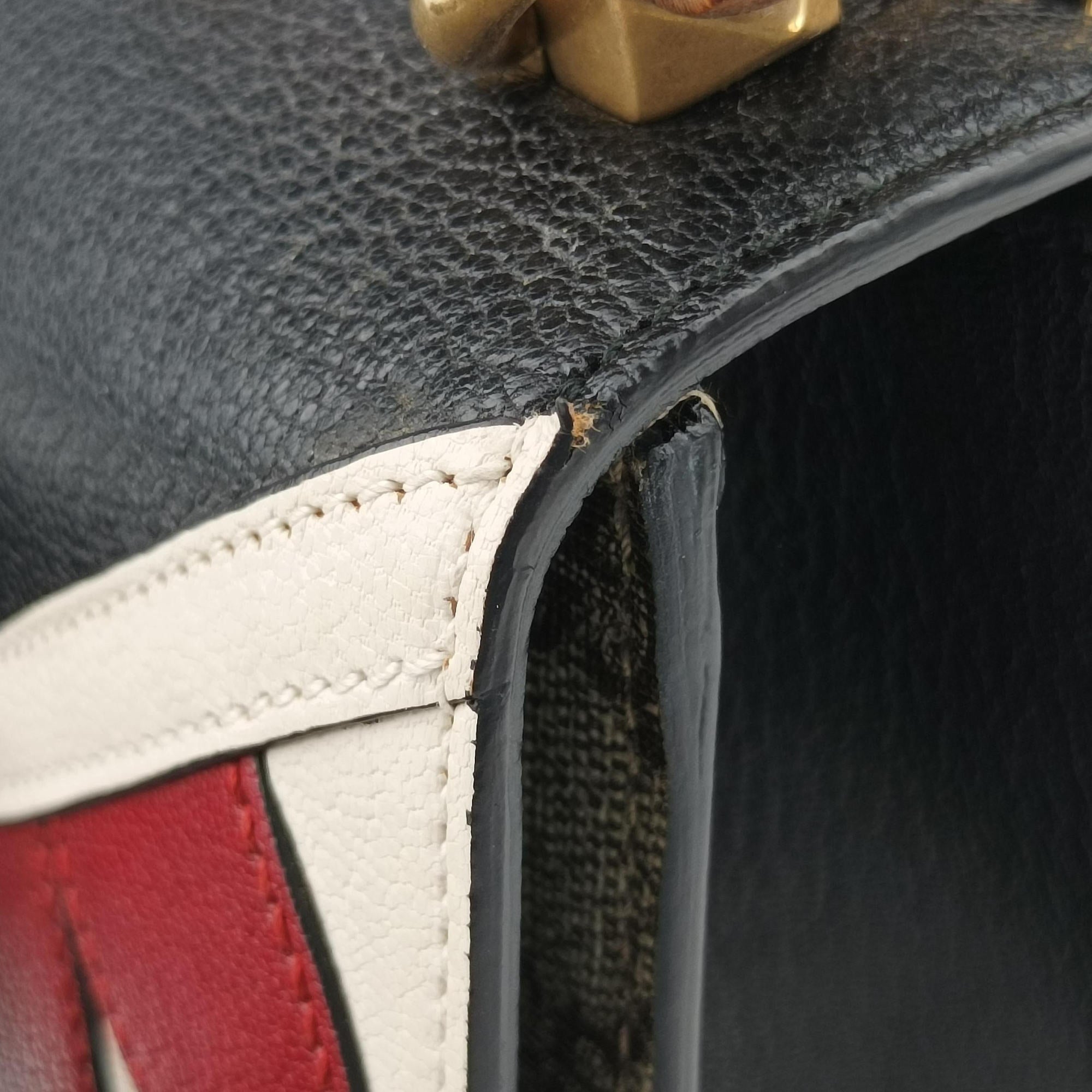 Pre-owned Gucci Mini Fox Brooch Bamboo Beige×Multicolour PVC coated canvas×Leather 466428 shoulderbag | stylenewstar
