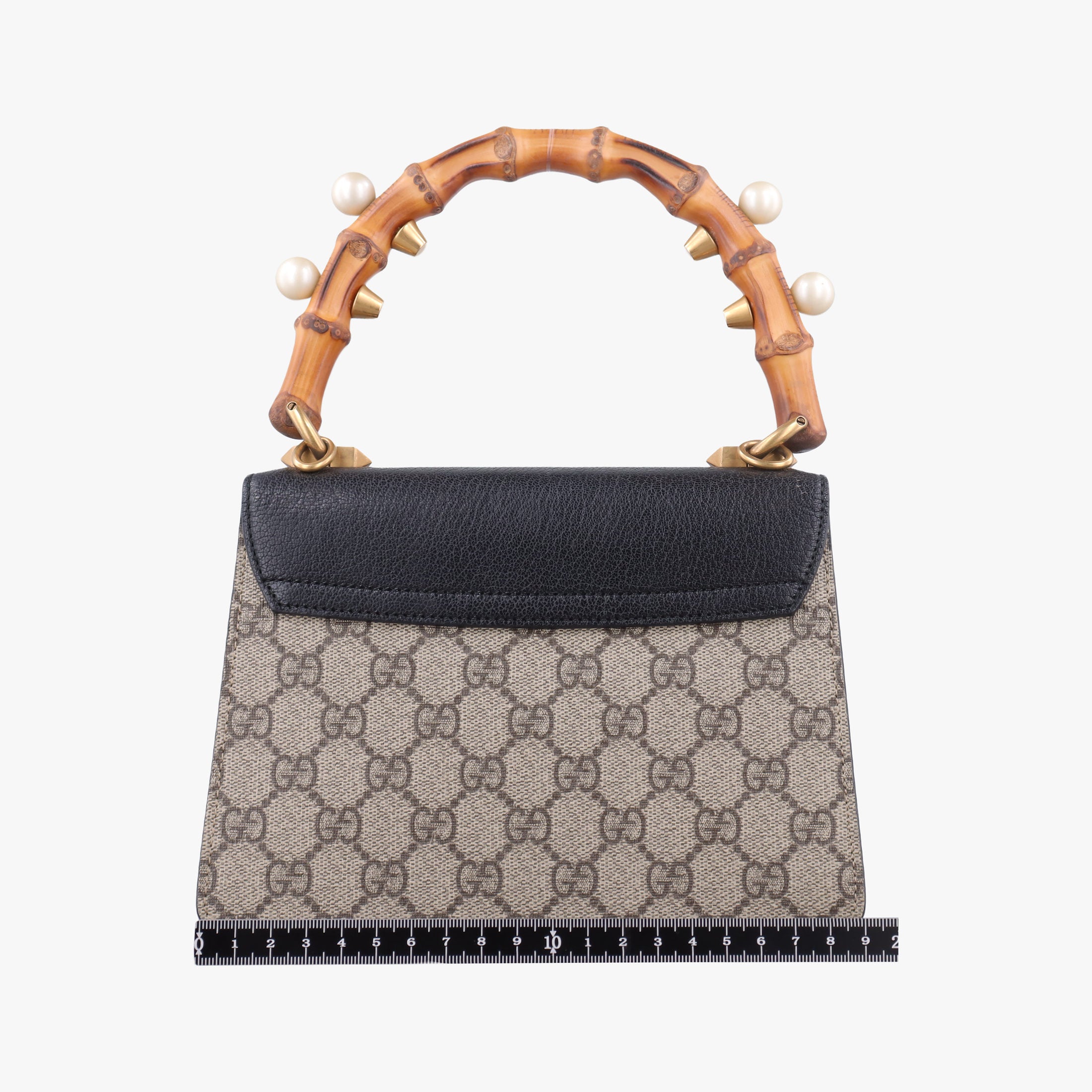 Pre-owned Gucci Mini Fox Brooch Bamboo Beige×Multicolour PVC coated canvas×Leather 466428 shoulderbag | stylenewstar
