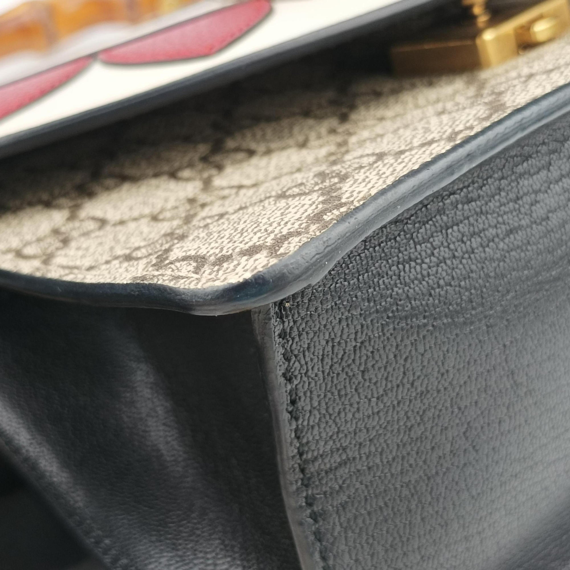 Pre-owned Gucci Mini Fox Brooch Bamboo Beige×Multicolour PVC coated canvas×Leather 466428 shoulderbag | stylenewstar