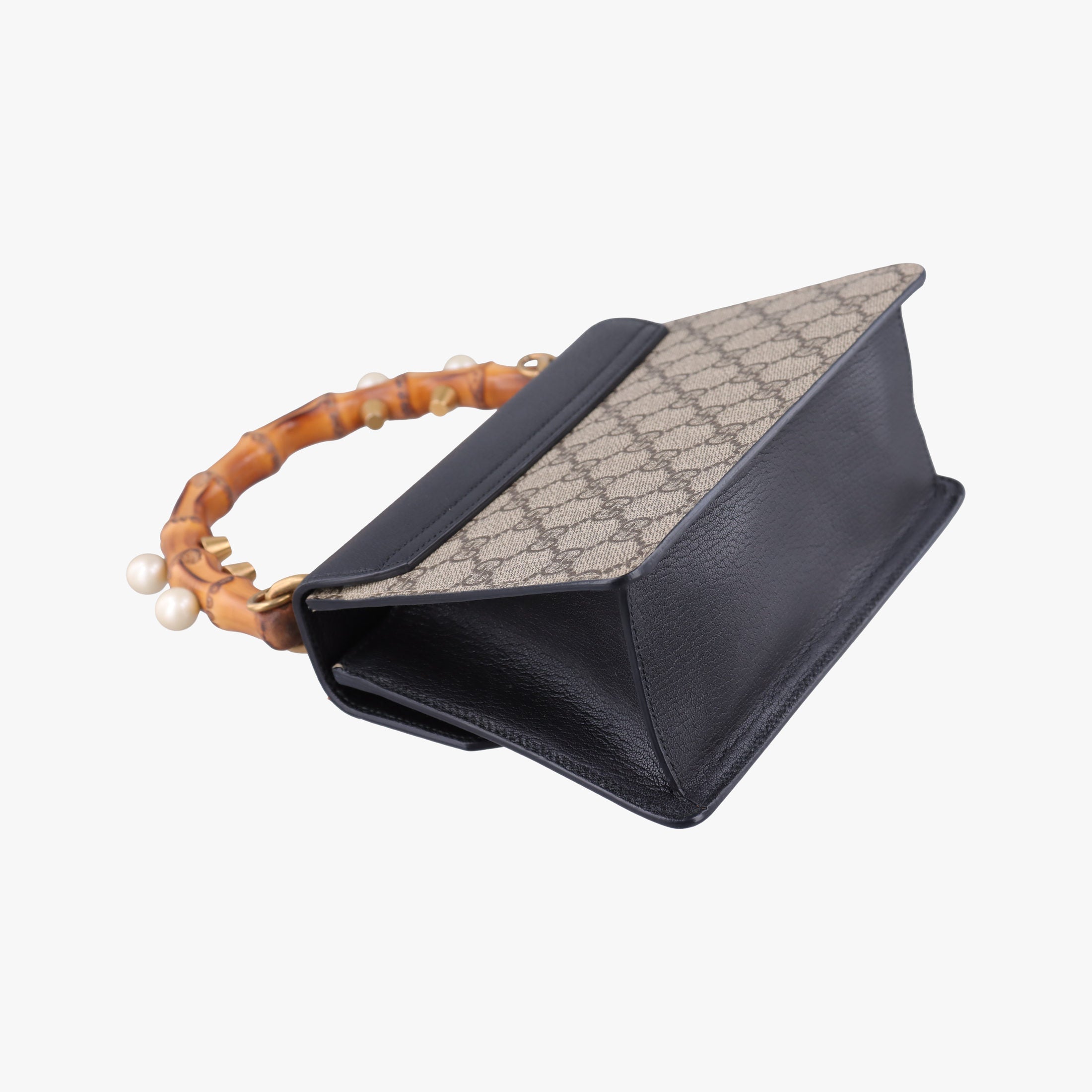 Pre-owned Gucci Mini Fox Brooch Bamboo Beige×Multicolour PVC coated canvas×Leather 466428 shoulderbag | stylenewstar