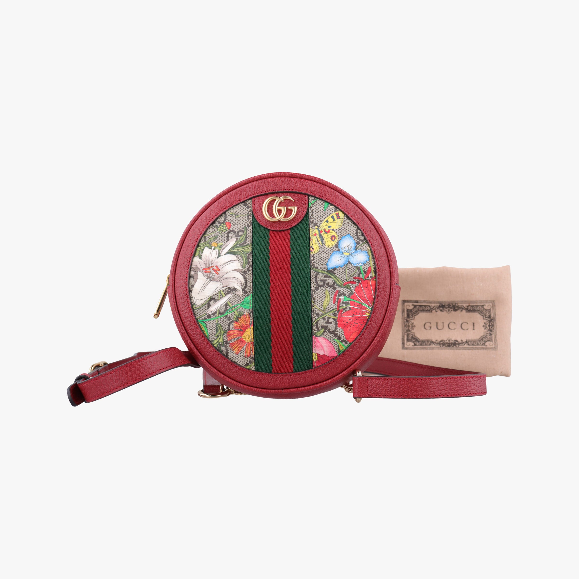 Pre-owned Gucci Ophidia Red×Multicolour PVC coated canvas×Leather 598661 backpack/rucksack | stylenewstar