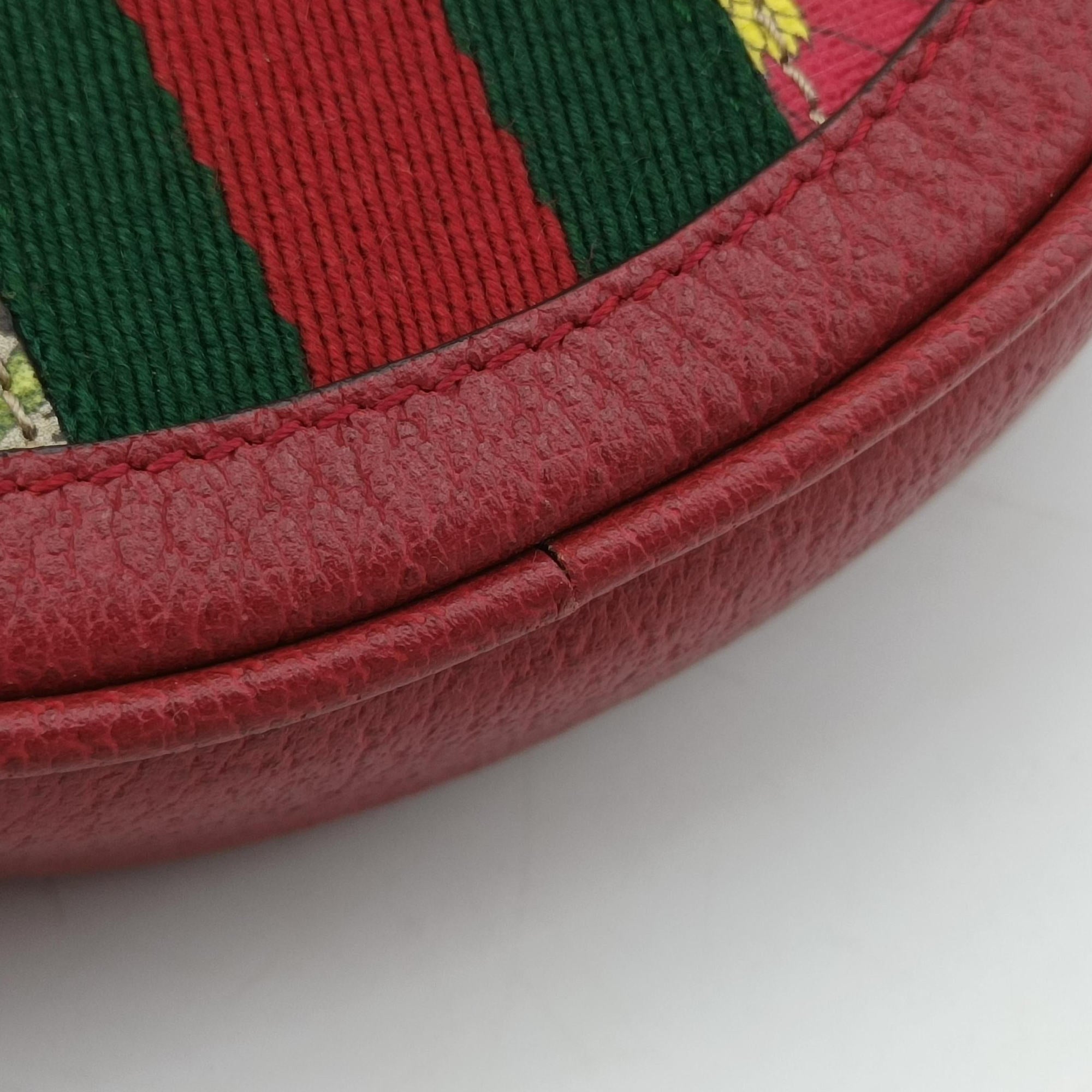 Pre-owned Gucci Ophidia Red×Multicolour PVC coated canvas×Leather 598661 backpack/rucksack | stylenewstar