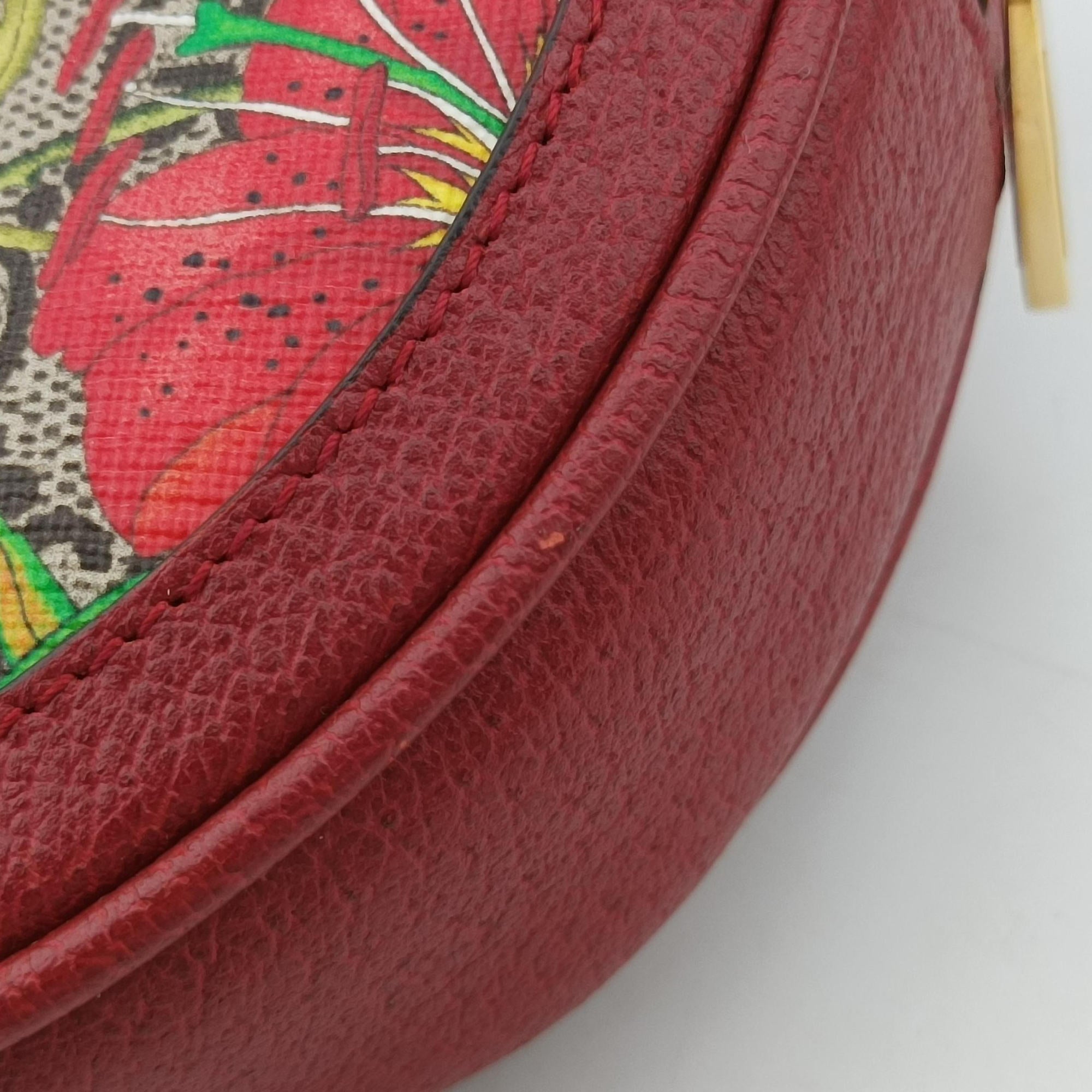 Pre-owned Gucci Ophidia Red×Multicolour PVC coated canvas×Leather 598661 backpack/rucksack | stylenewstar