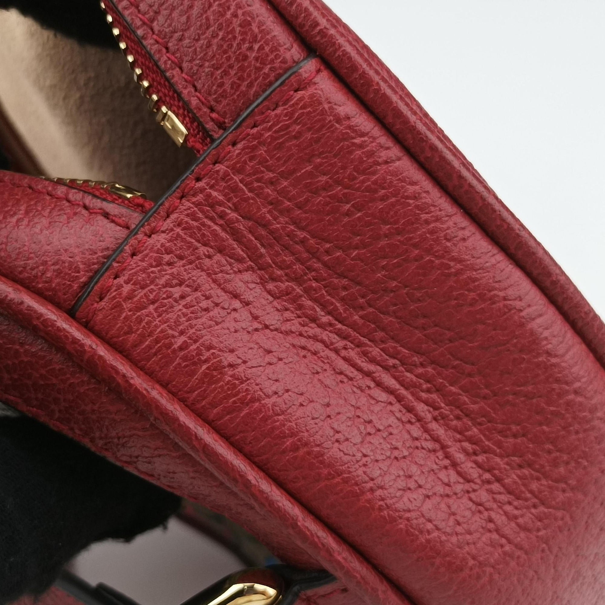 Pre-owned Gucci Ophidia Red×Multicolour PVC coated canvas×Leather 598661 backpack/rucksack | stylenewstar