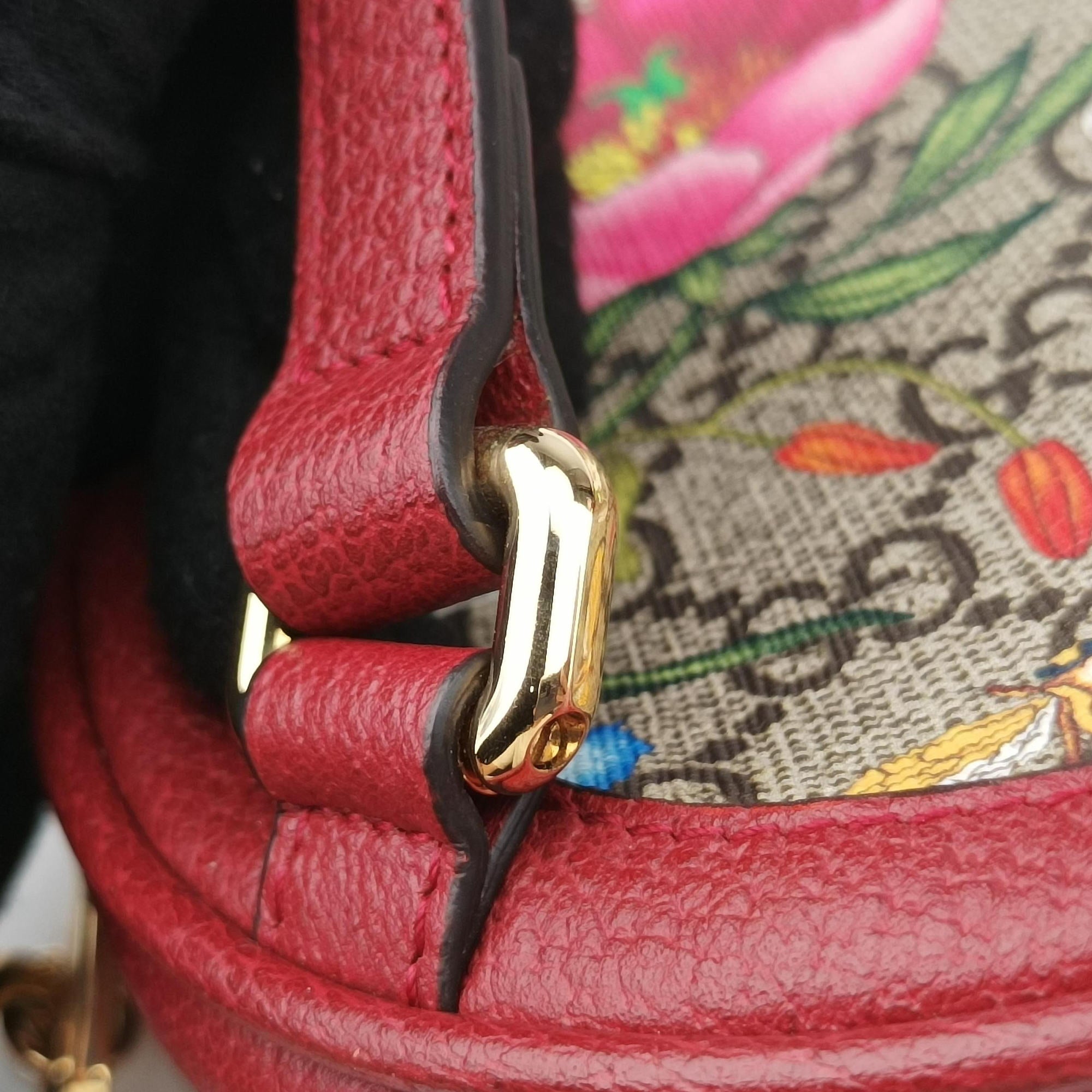Pre-owned Gucci Ophidia Red×Multicolour PVC coated canvas×Leather 598661 backpack/rucksack | stylenewstar