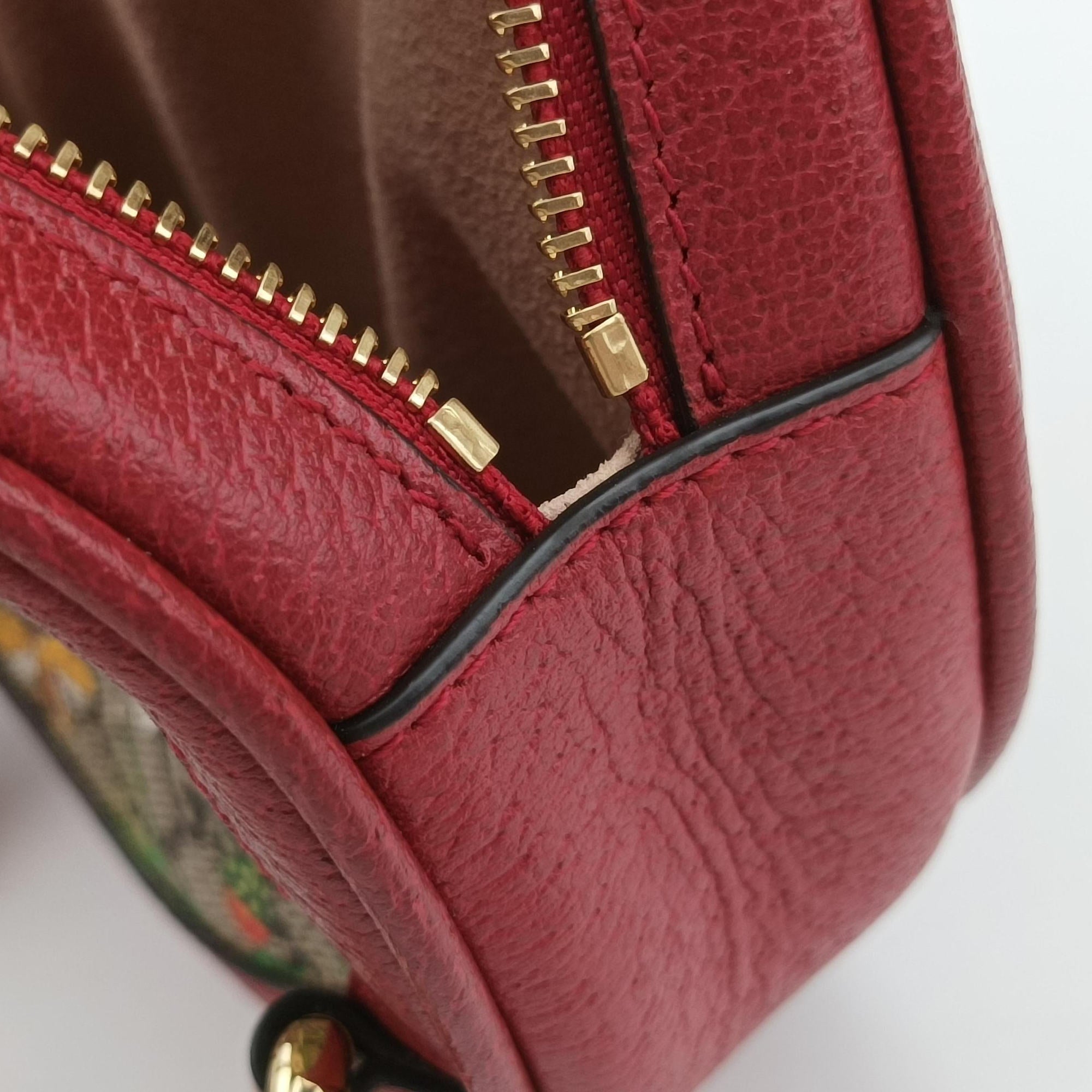 Pre-owned Gucci Ophidia Red×Multicolour PVC coated canvas×Leather 598661 backpack/rucksack | stylenewstar