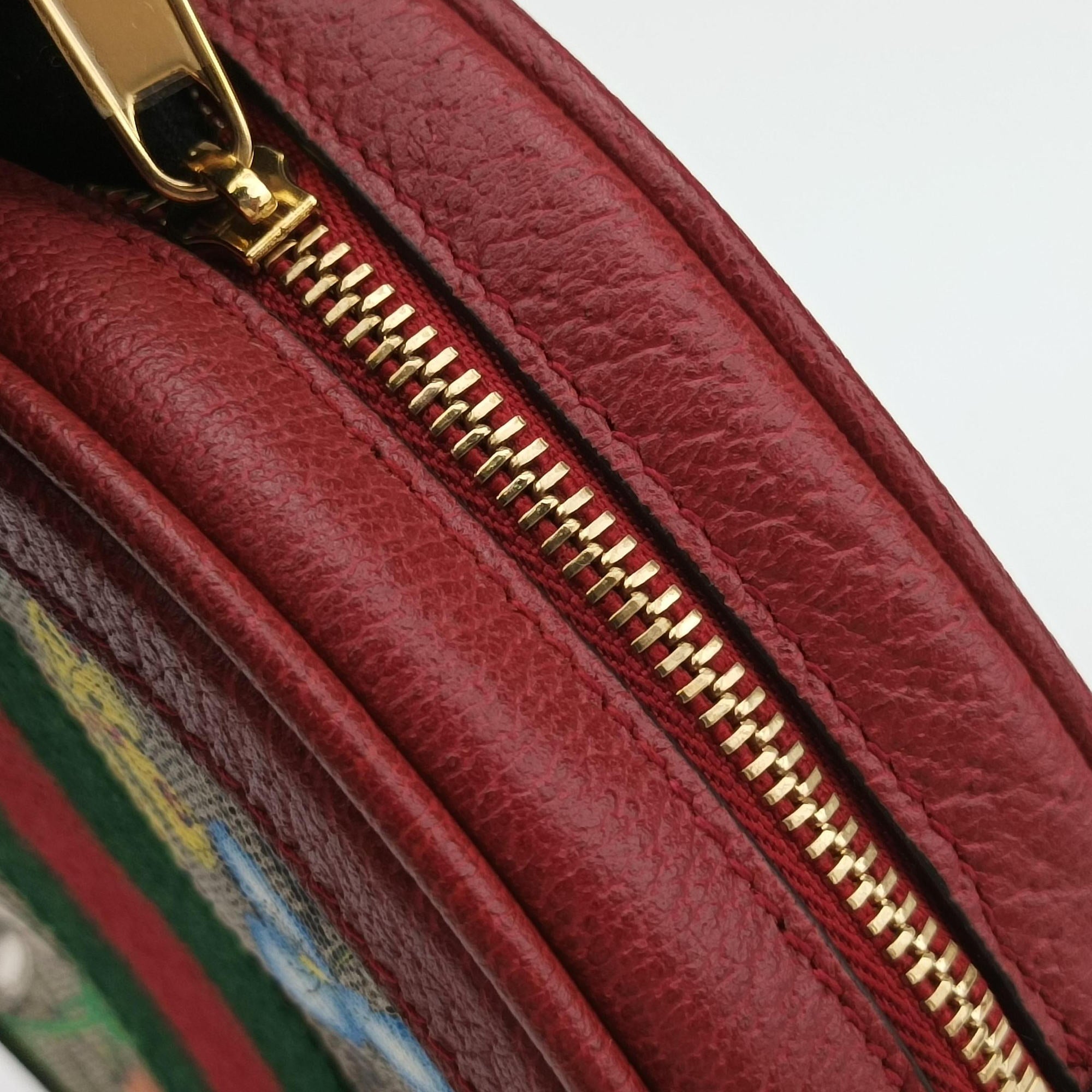 Pre-owned Gucci Ophidia Red×Multicolour PVC coated canvas×Leather 598661 backpack/rucksack | stylenewstar