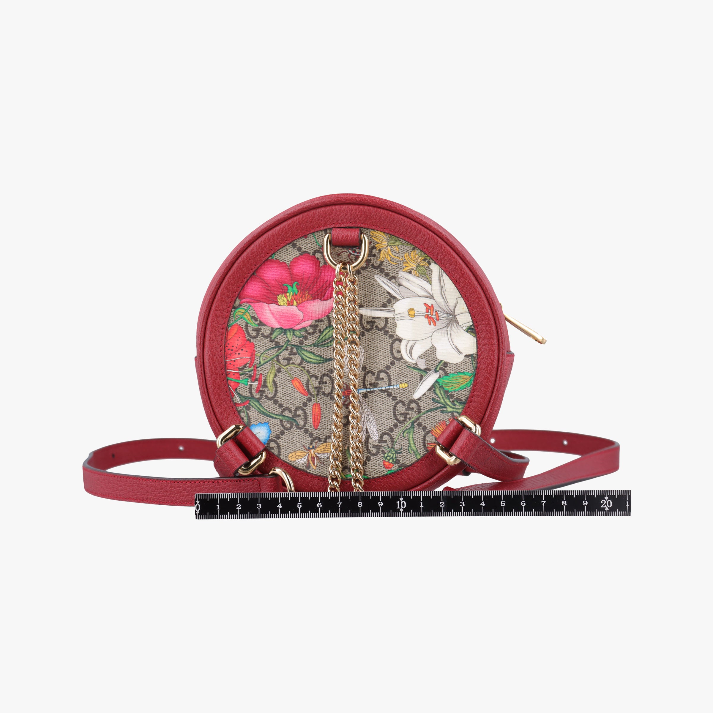 Pre-owned Gucci Ophidia Red×Multicolour PVC coated canvas×Leather 598661 backpack/rucksack | stylenewstar