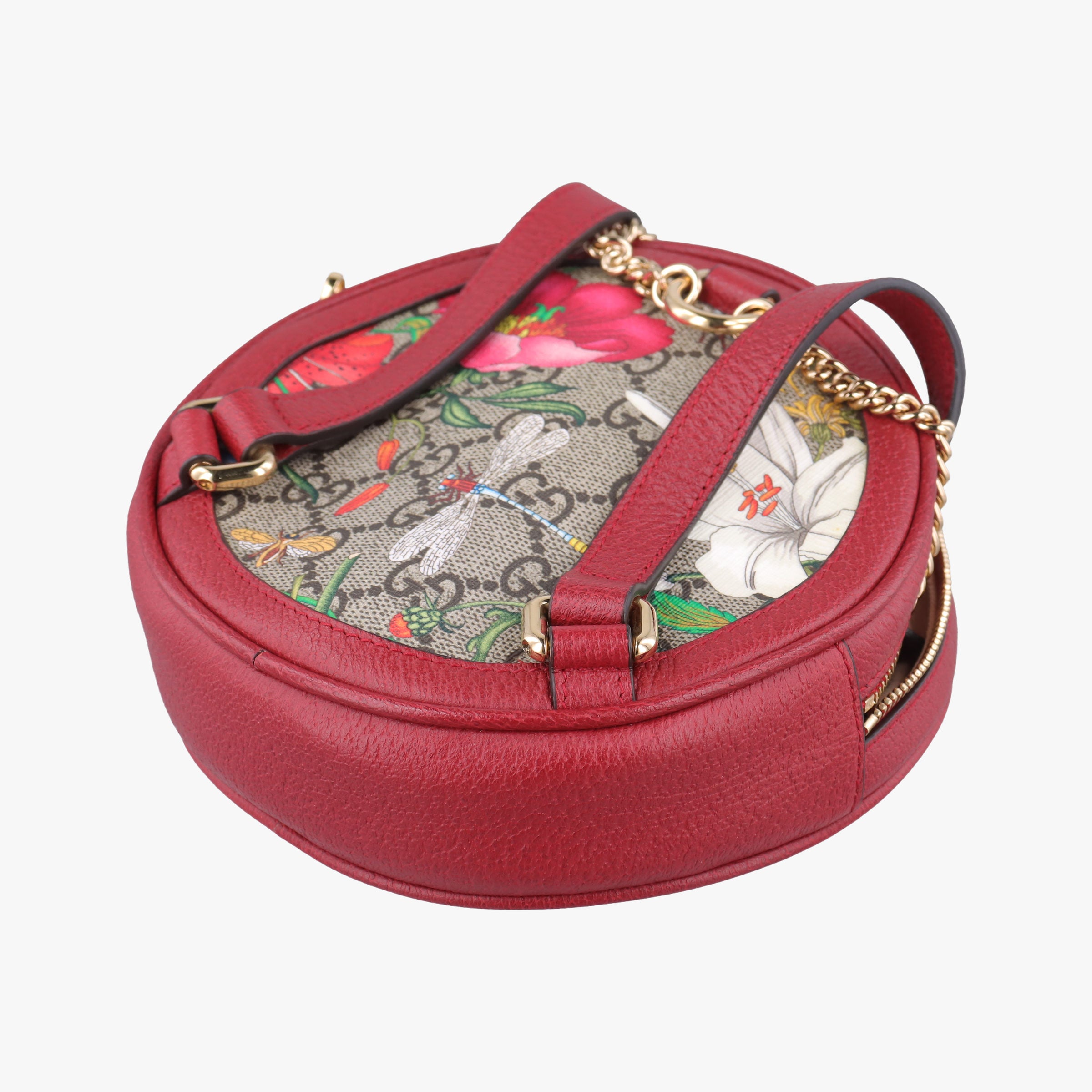 Pre-owned Gucci Ophidia Red×Multicolour PVC coated canvas×Leather 598661 backpack/rucksack | stylenewstar