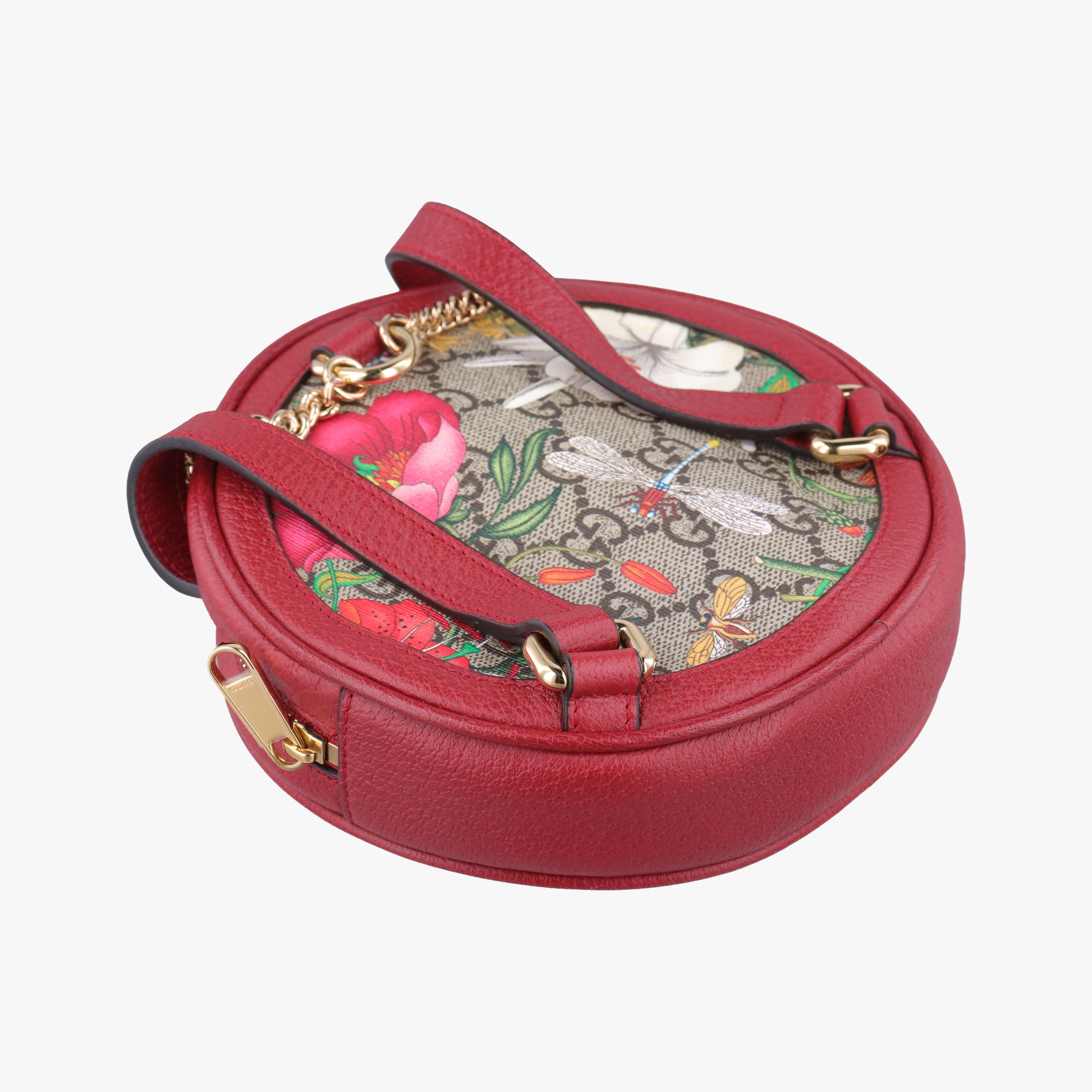 Pre-owned Gucci Ophidia Red×Multicolour PVC coated canvas×Leather 598661 backpack/rucksack | stylenewstar