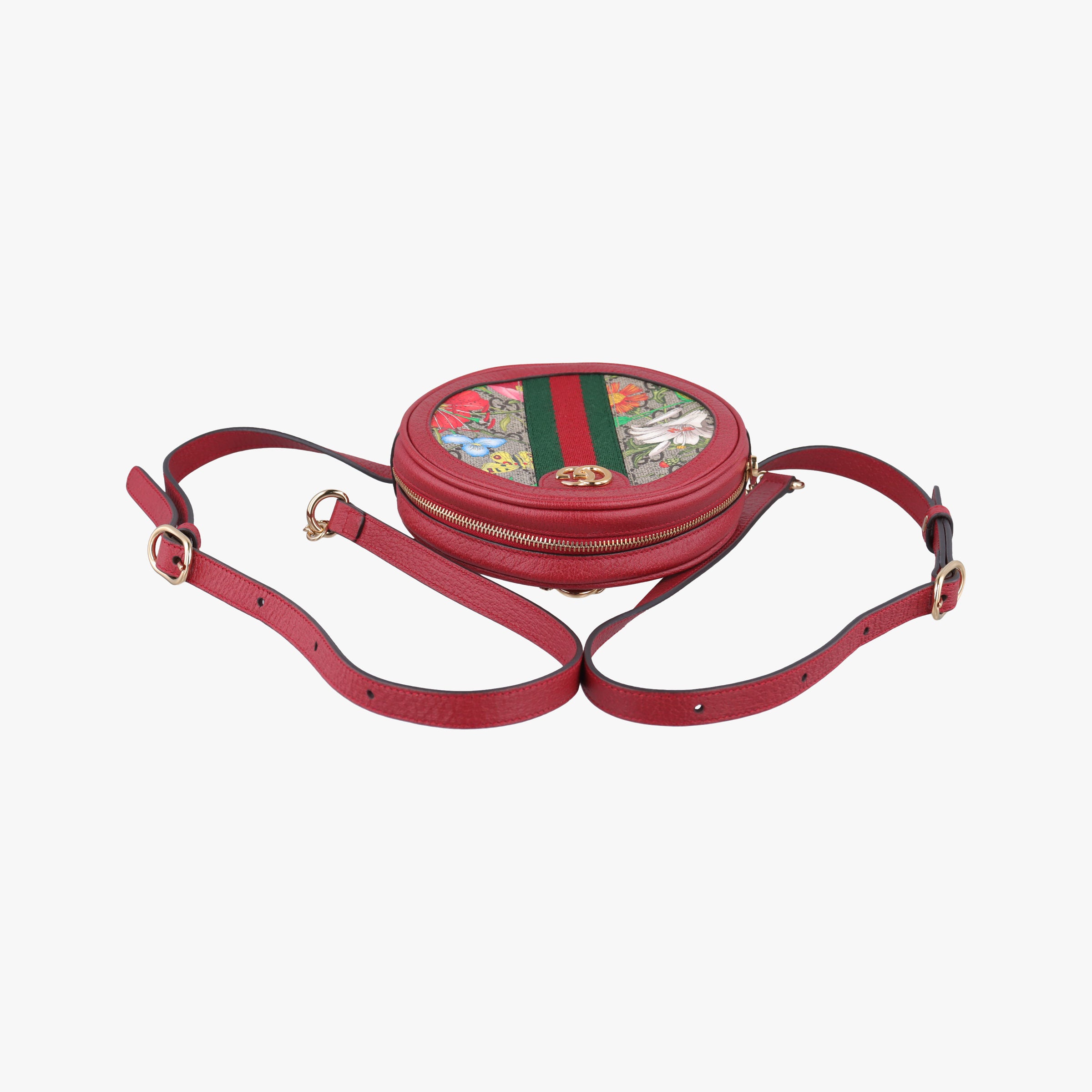 Pre-owned Gucci Ophidia Red×Multicolour PVC coated canvas×Leather 598661 backpack/rucksack | stylenewstar