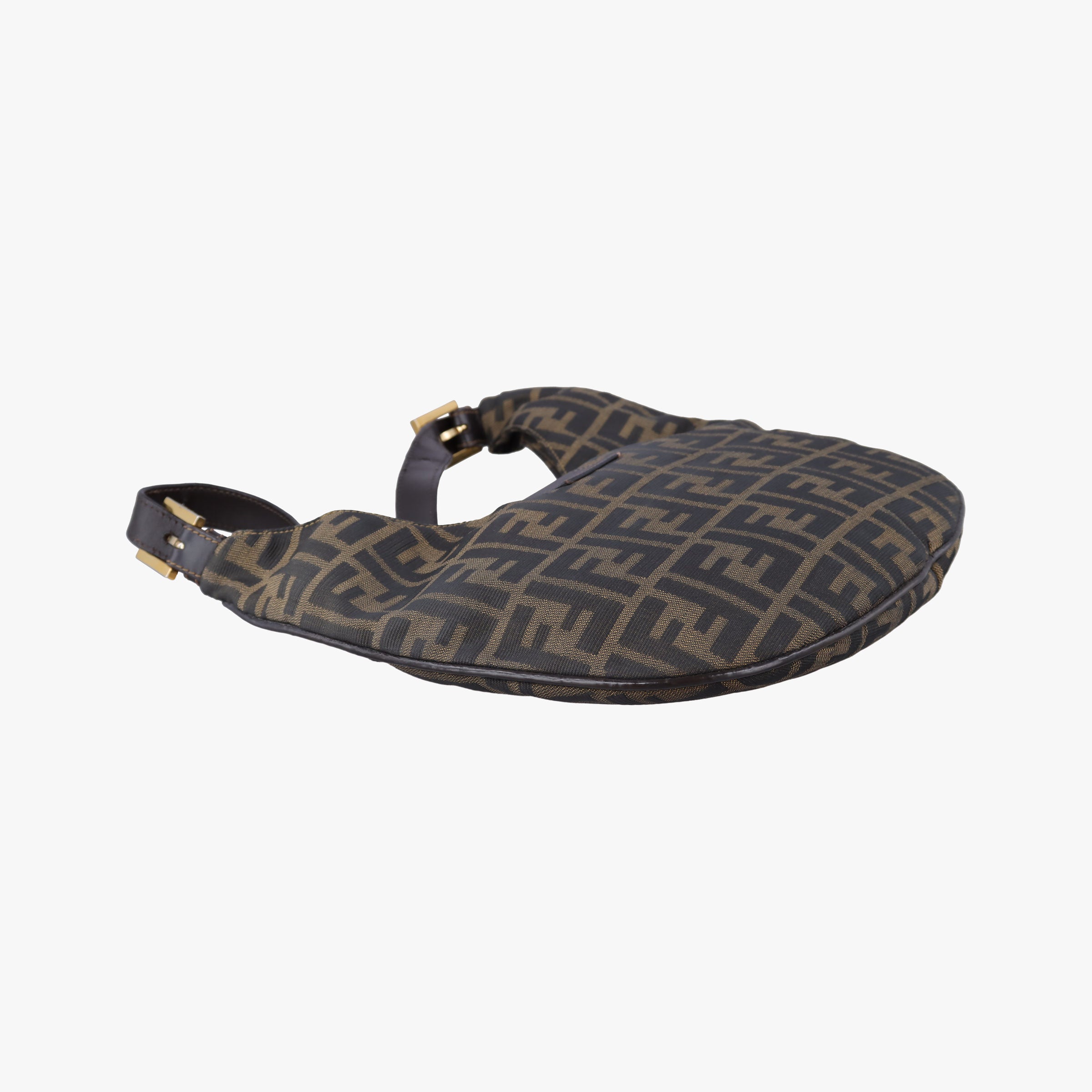 Pre-owned Fendi Zucca Brown canvas x Leather 8BR631 handbag | stylenewstar