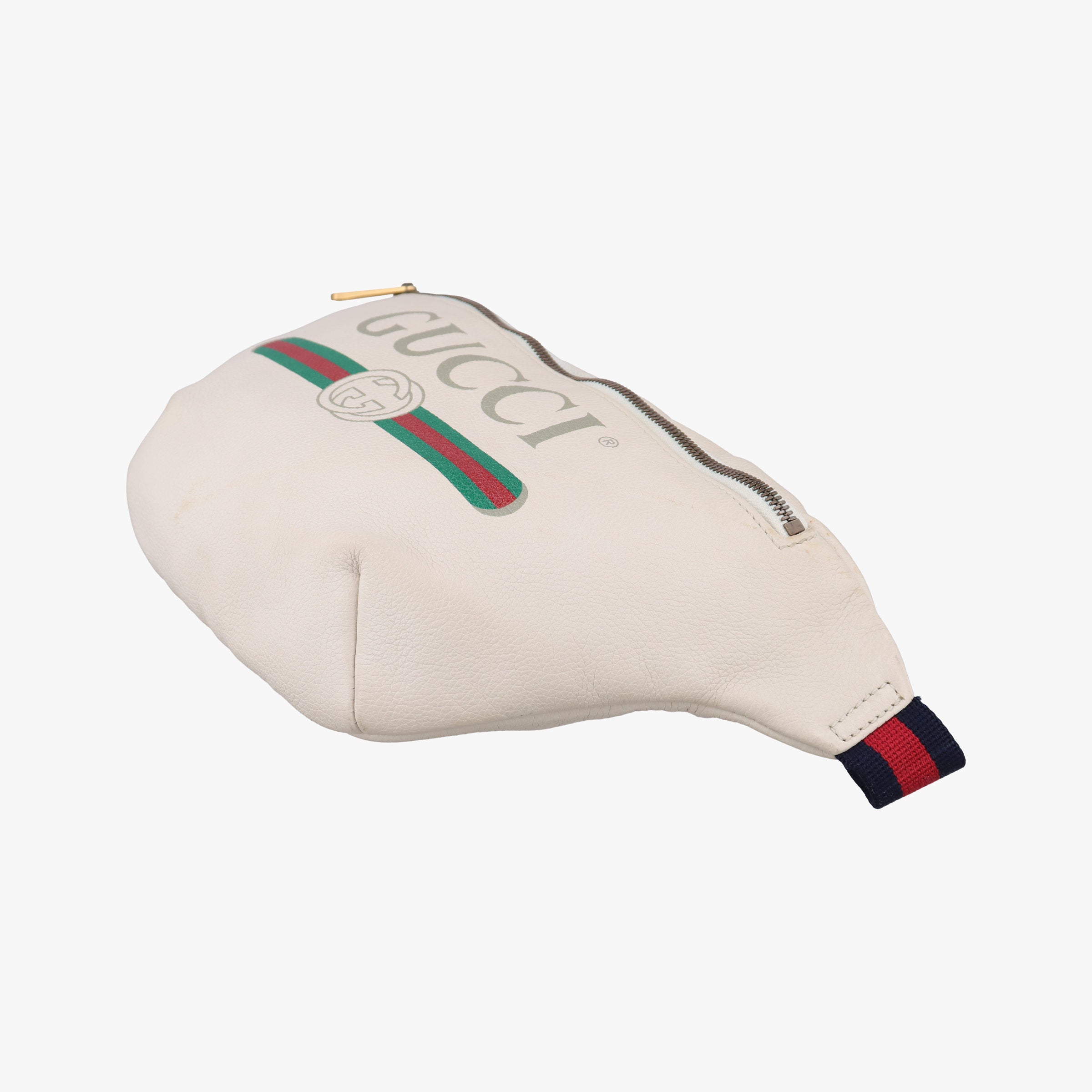 Secondhand Gucci Print White Leather 530412 bum bag/waist bag | stylenewstar