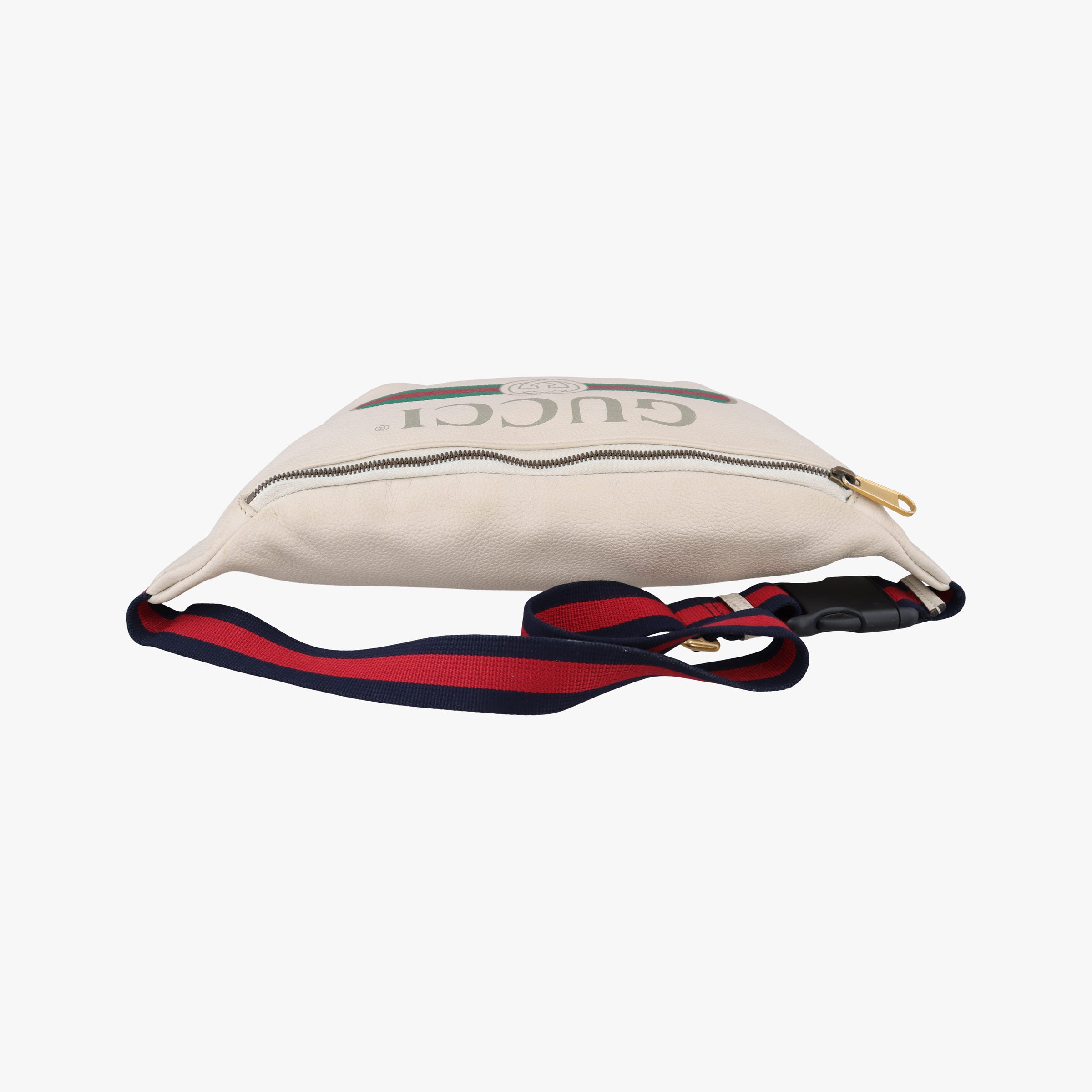 Secondhand Gucci Print White Leather 530412 bum bag/waist bag | stylenewstar