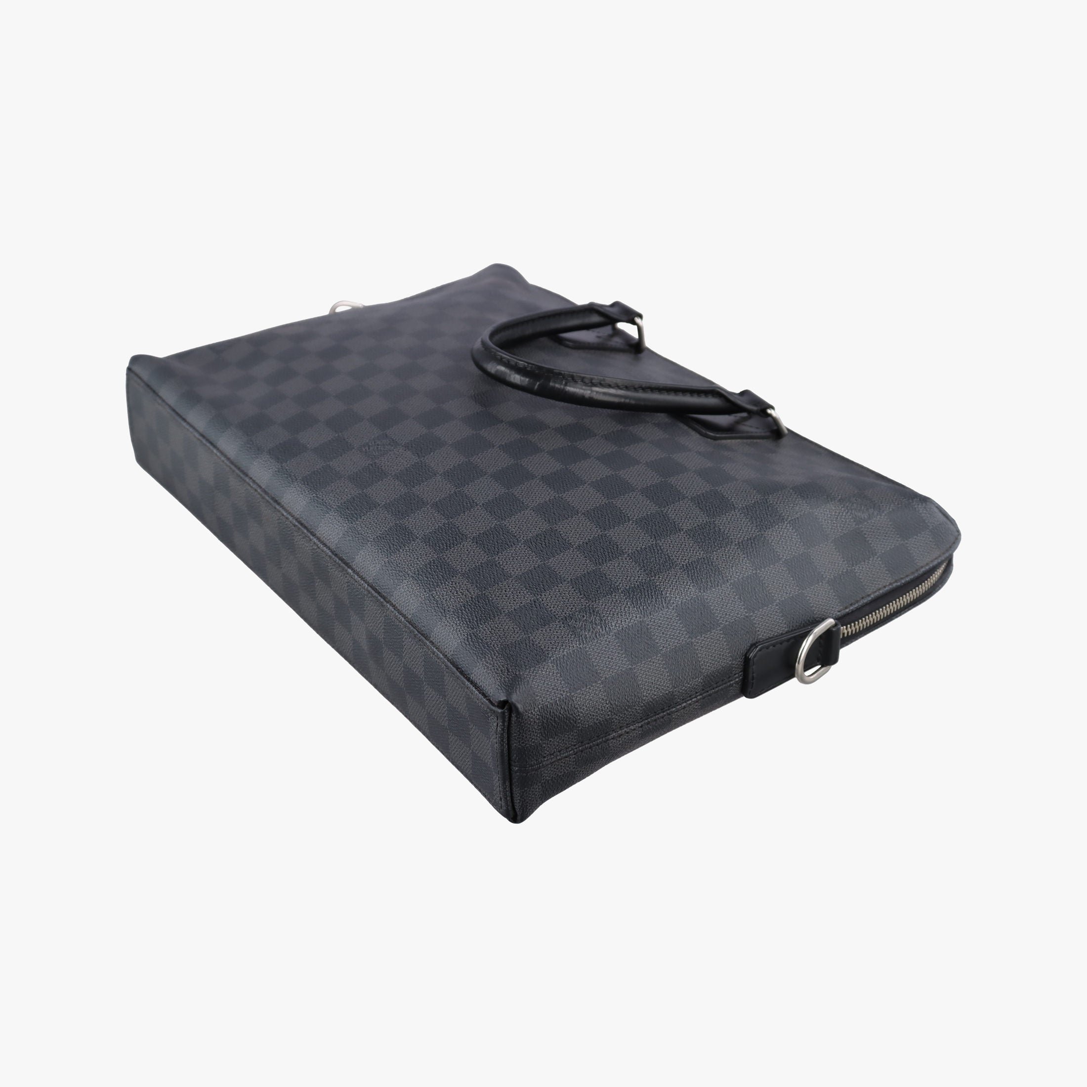 Secondhand Louis Vuitton Porte Documents Jour Noir Damier Graphite N48224 handbag | stylenewstar