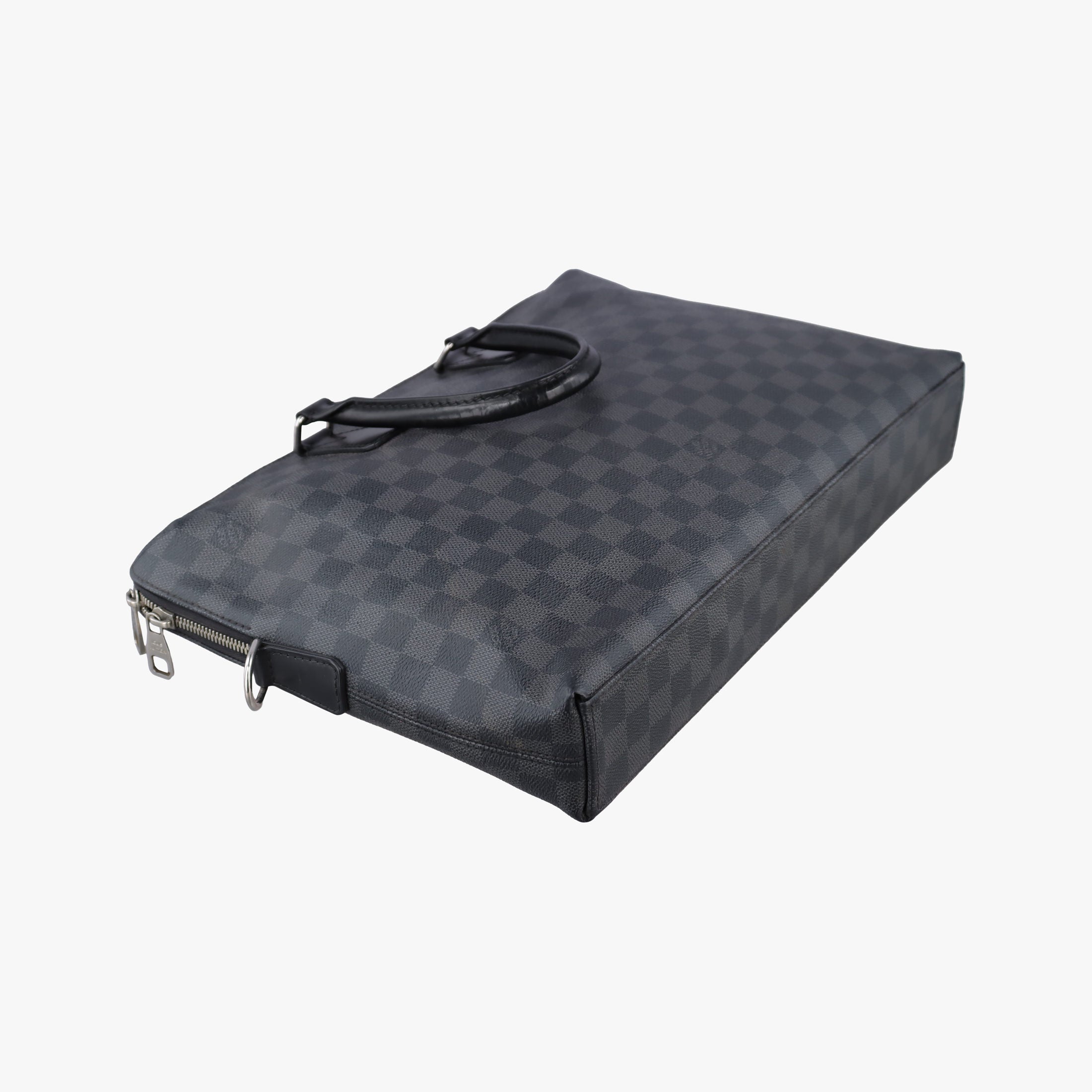 Secondhand Louis Vuitton Porte Documents Jour Noir Damier Graphite N48224 handbag | stylenewstar