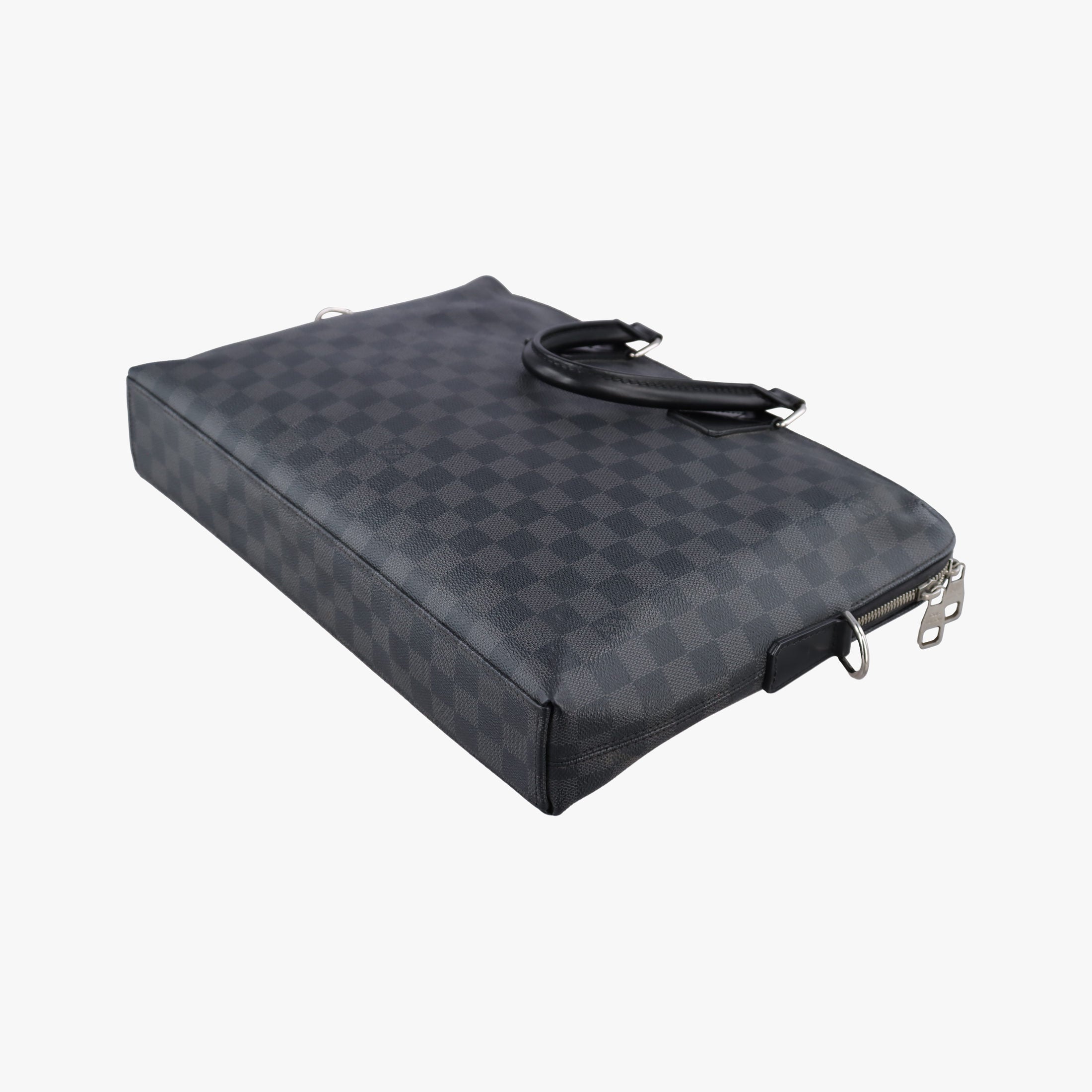 Secondhand Louis Vuitton Porte Documents Jour Noir Damier Graphite N48224 handbag | stylenewstar