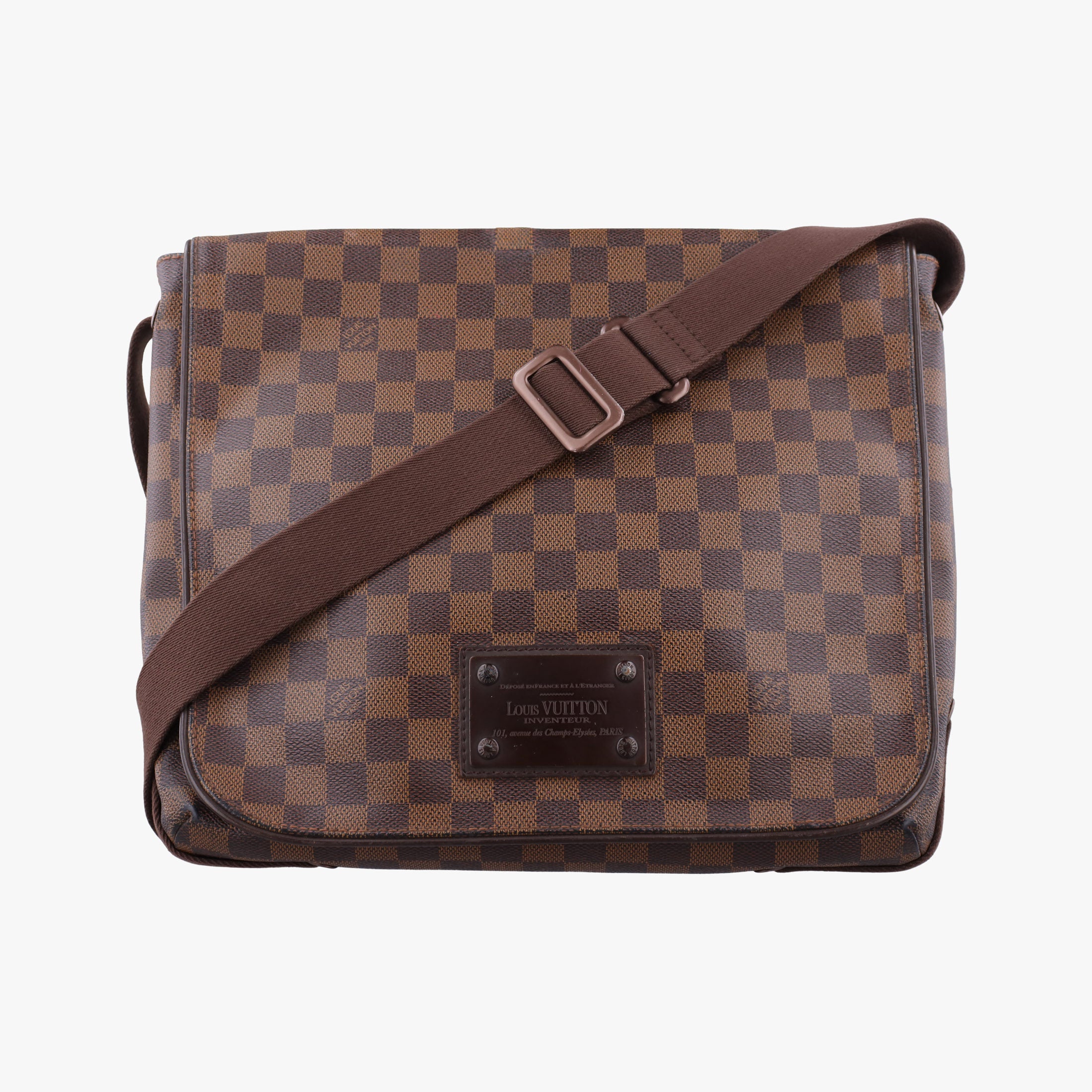 Pre-owned Louis Vuitton BROOKLYN MM EBENE Damier Canvas N51211 shoulderbag | stylenewstar