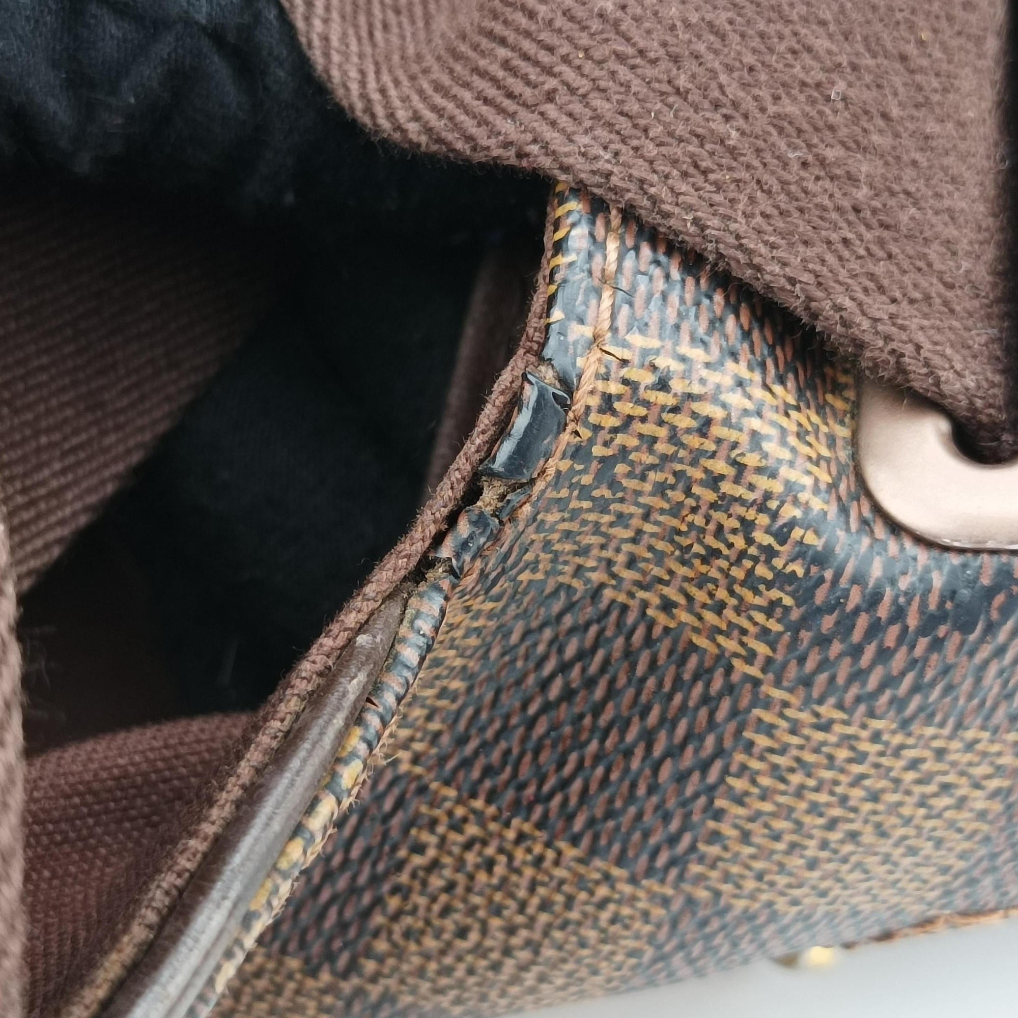 Pre-owned Louis Vuitton BROOKLYN MM EBENE Damier Canvas N51211 shoulderbag | stylenewstar