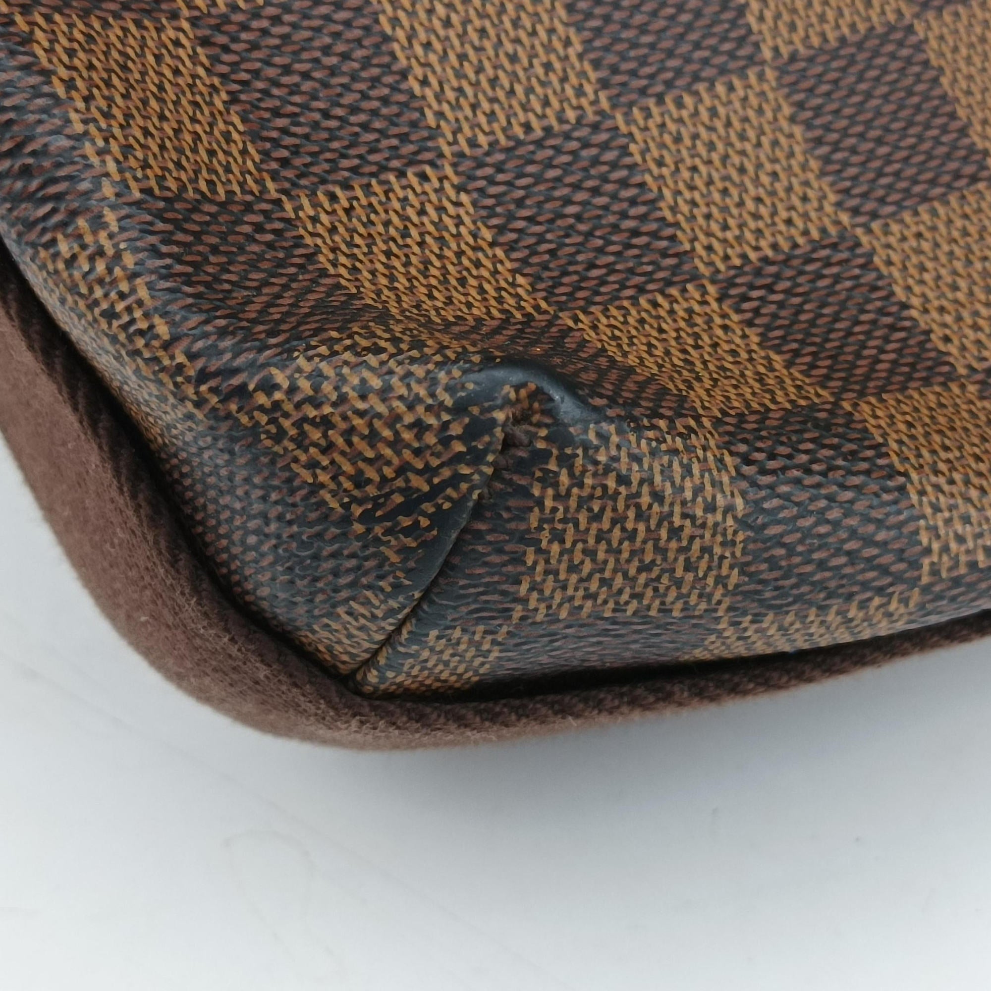 Pre-owned Louis Vuitton BROOKLYN MM EBENE Damier Canvas N51211 shoulderbag | stylenewstar