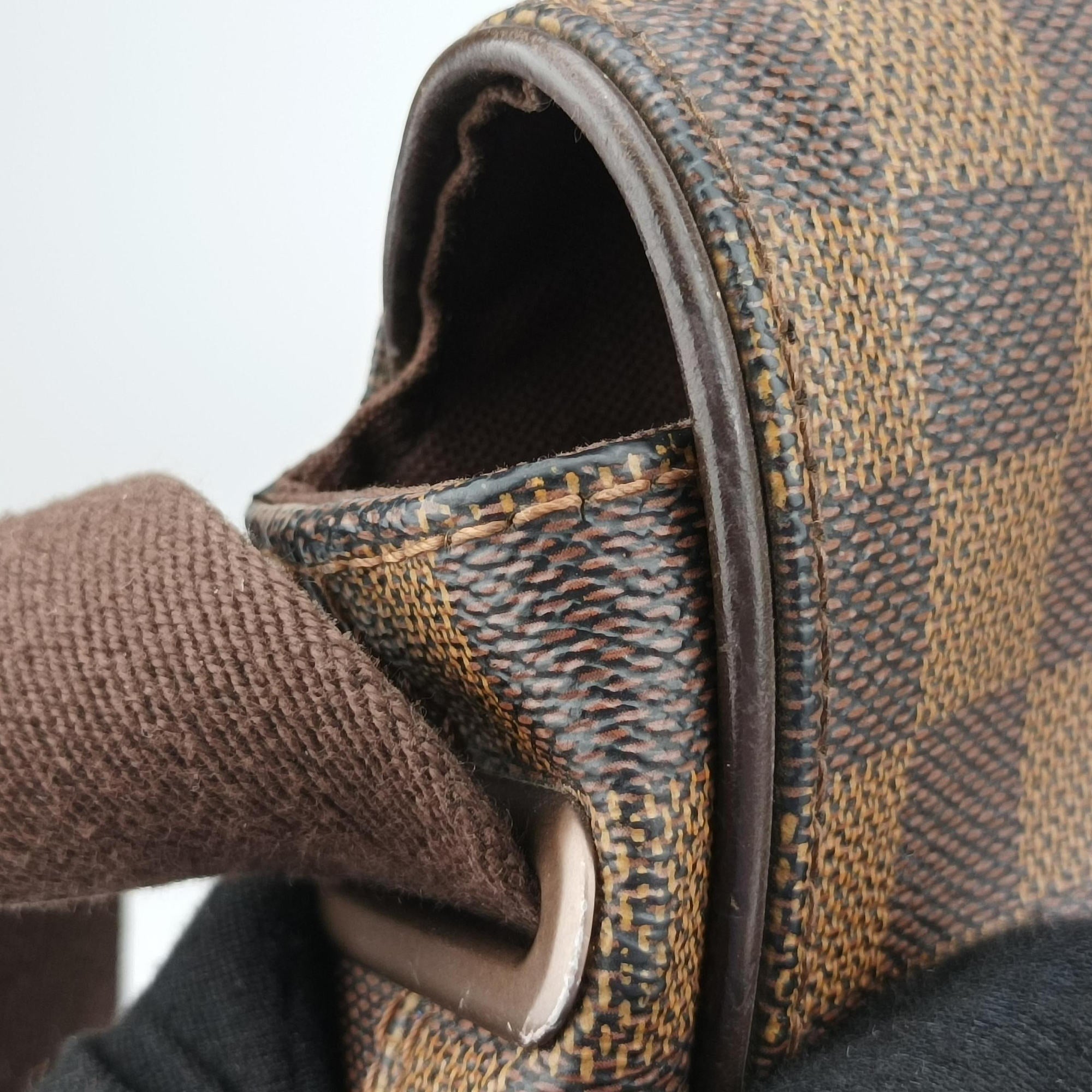 Pre-owned Louis Vuitton BROOKLYN MM EBENE Damier Canvas N51211 shoulderbag | stylenewstar