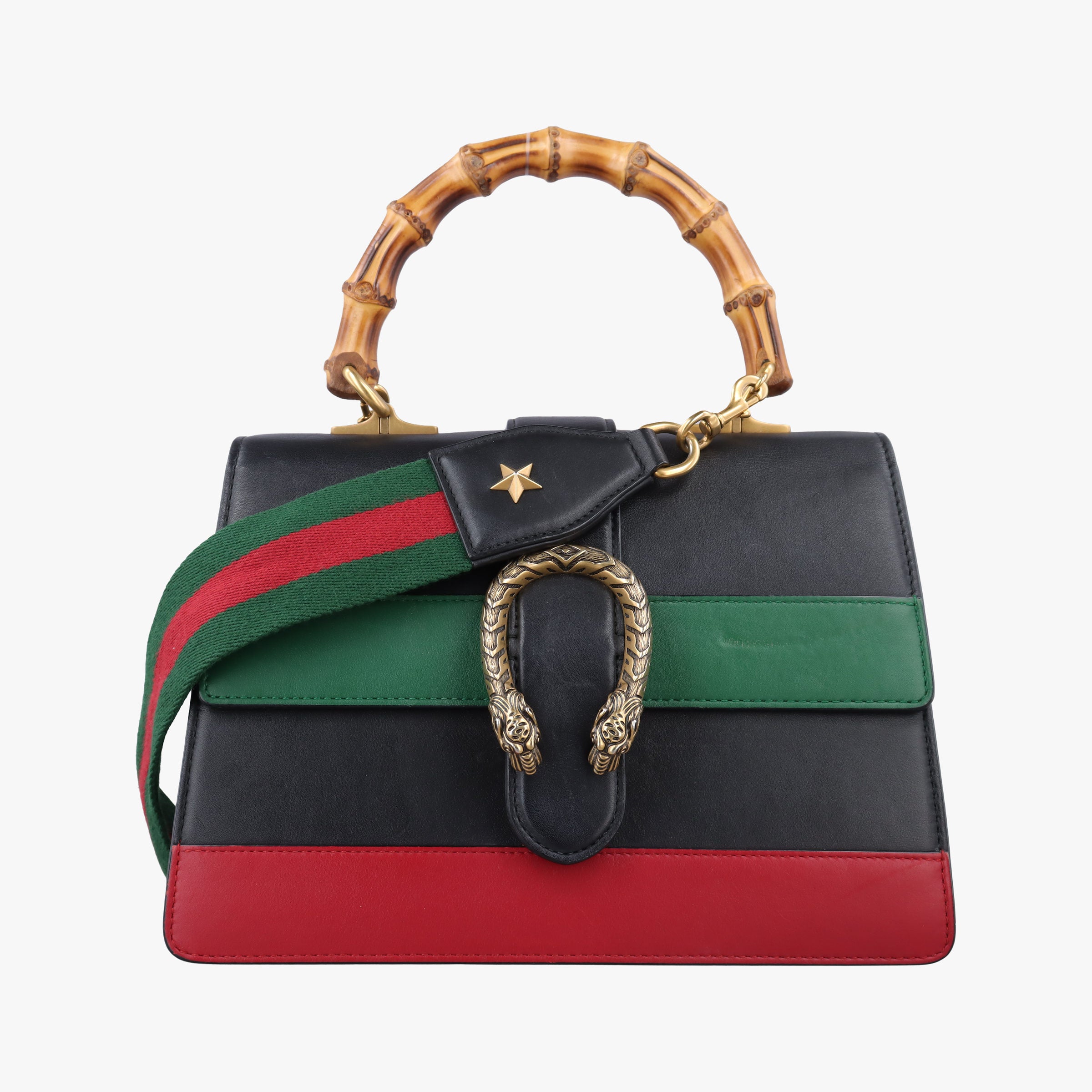 Secondhand Gucci Dionysus Black×green×red Leather 448075 shoulderbag | stylenewstar
