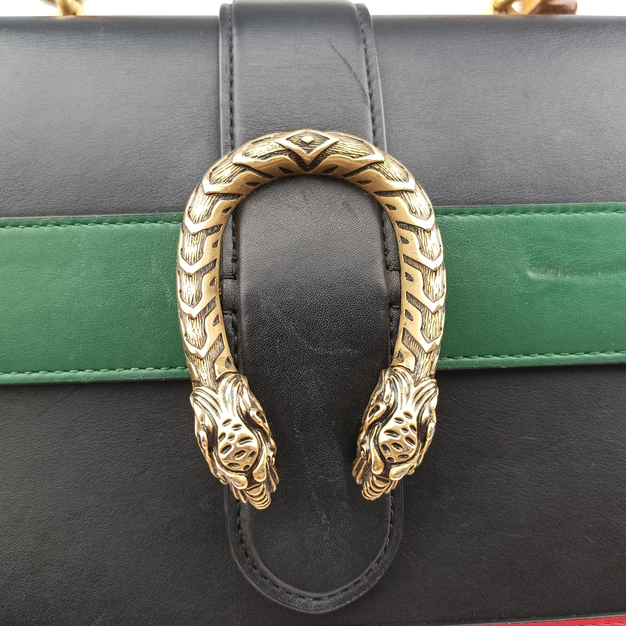 Secondhand Gucci Dionysus Black×green×red Leather 448075 shoulderbag | stylenewstar