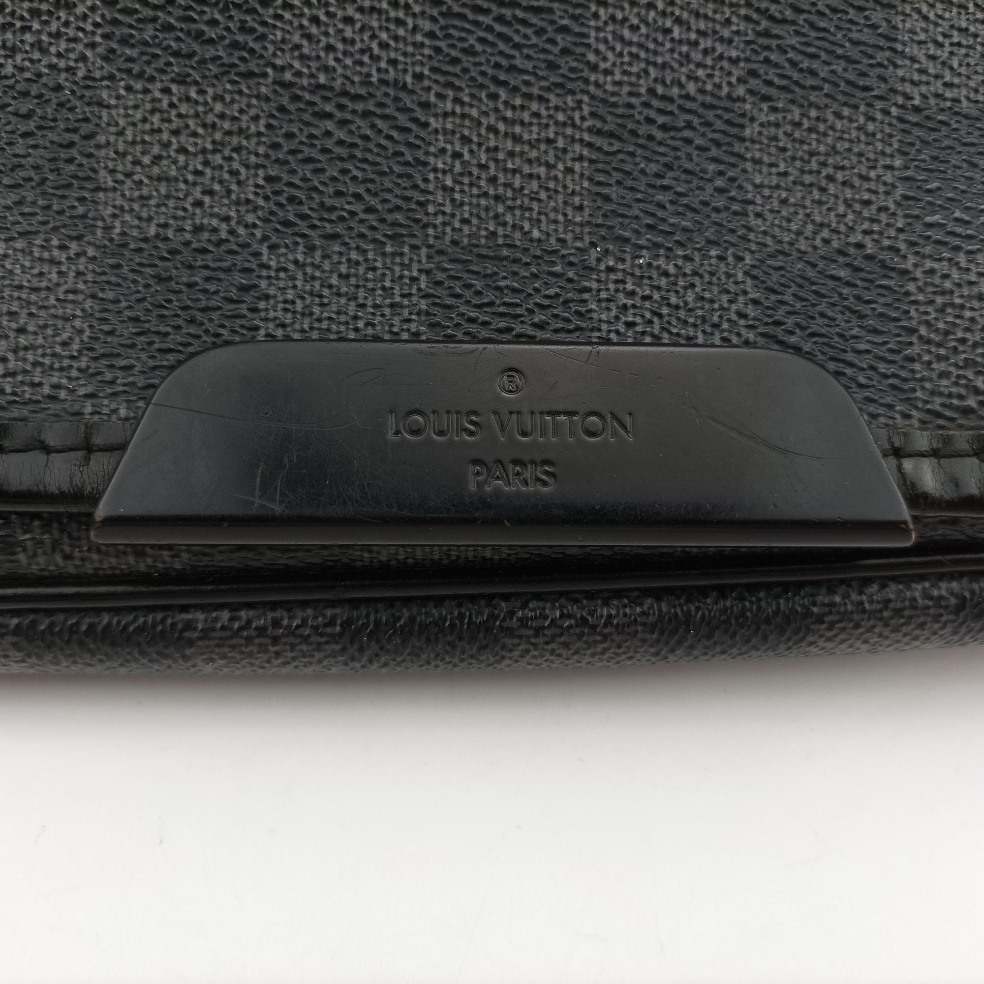 Vintage Louis Vuitton DANIEL MM Noir Damier GRAPHITE N58029 shoulderbag | stylenewstar