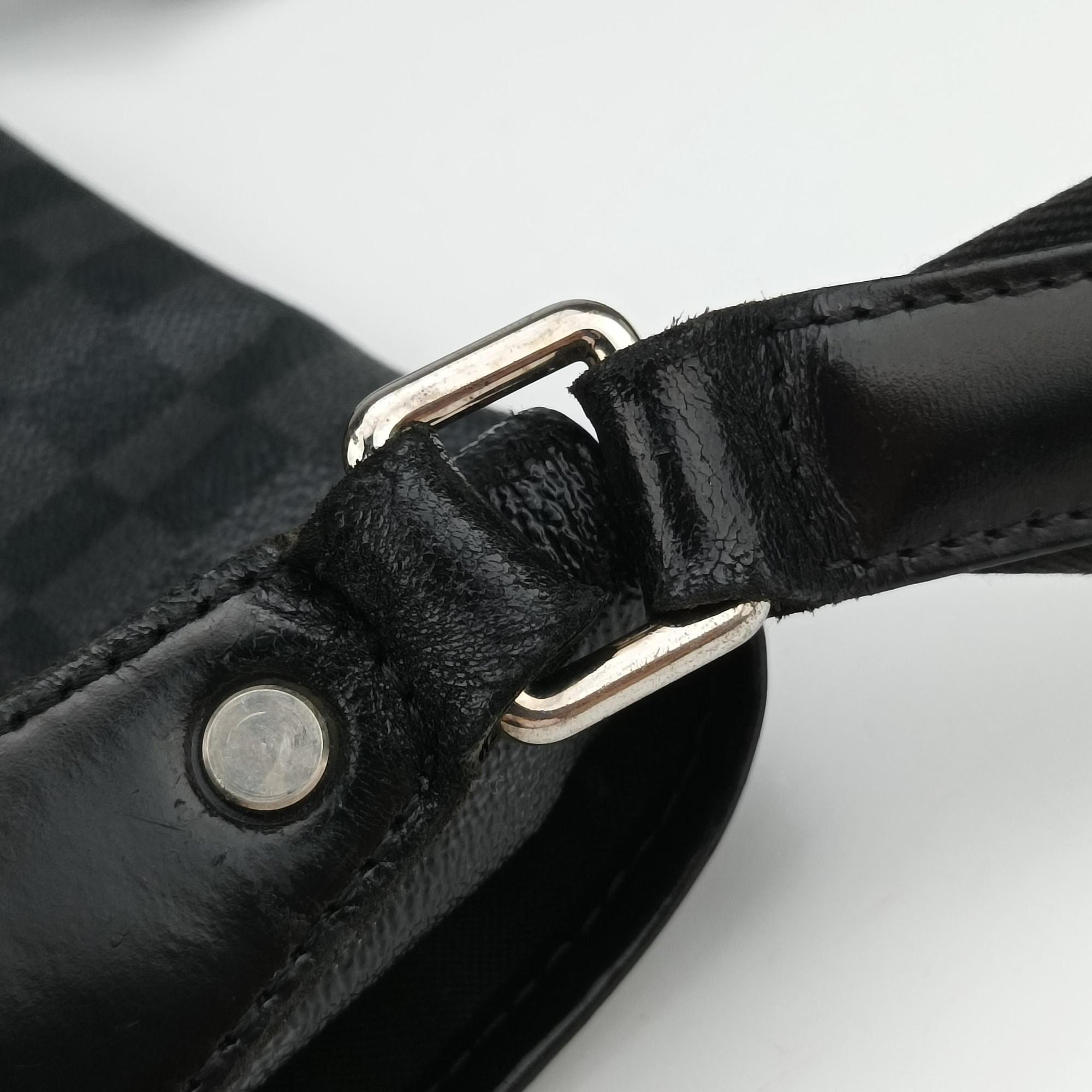 Vintage Louis Vuitton DANIEL MM Noir Damier GRAPHITE N58029 shoulderbag | stylenewstar