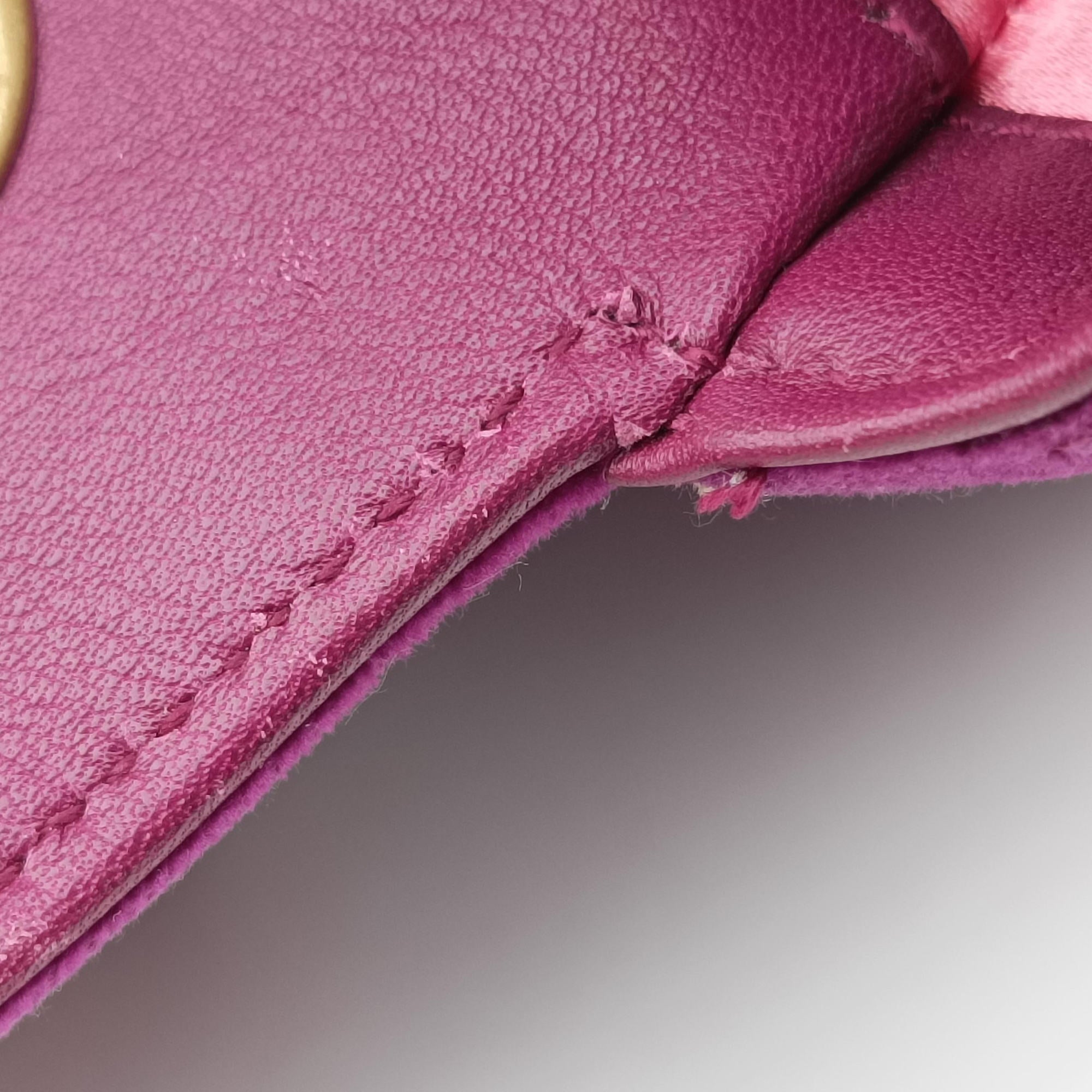 Pre-owned Gucci GG Marmont Purple velour 448497 shoulderbag | stylenewstar