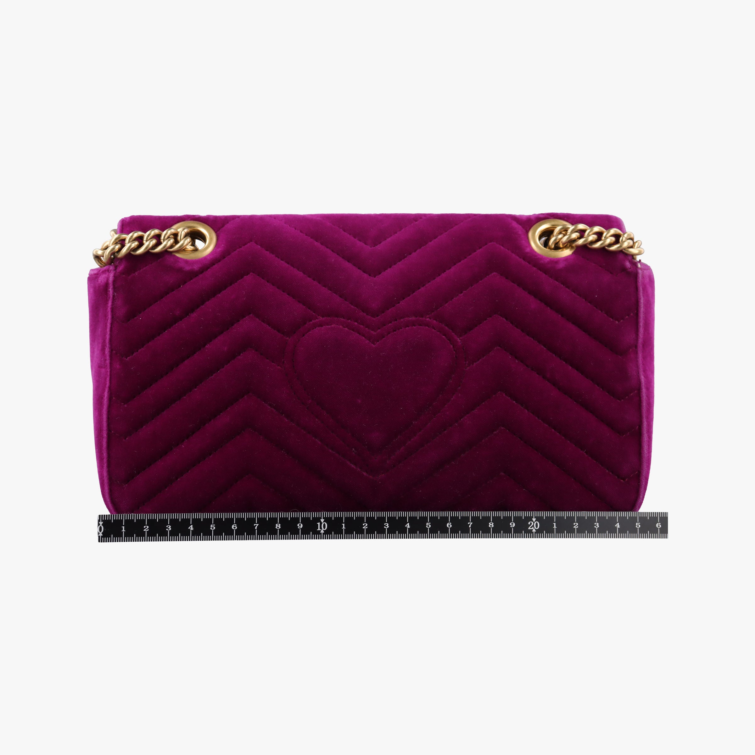 Pre-owned Gucci GG Marmont Purple velour 448497 shoulderbag | stylenewstar