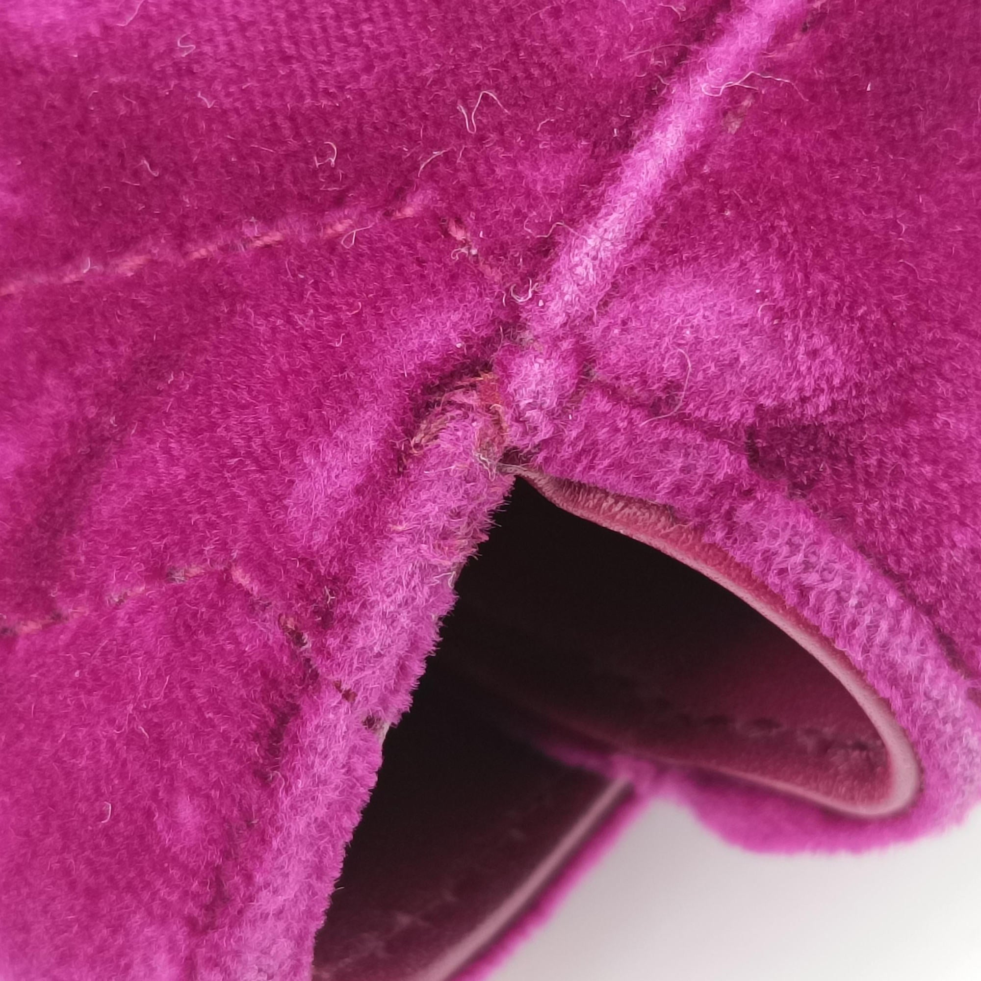 Pre-owned Gucci GG Marmont Purple velour 448497 shoulderbag | stylenewstar