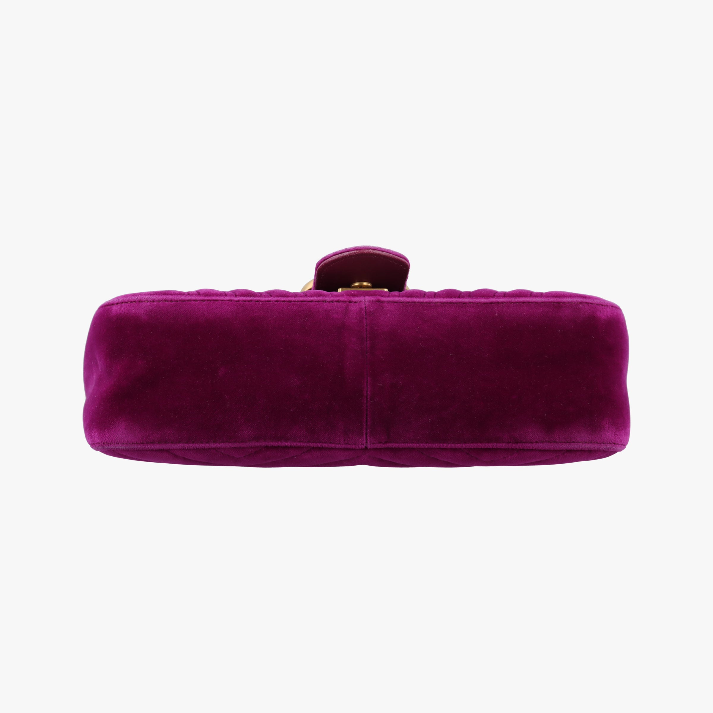 Pre-owned Gucci GG Marmont Purple velour 448497 shoulderbag | stylenewstar