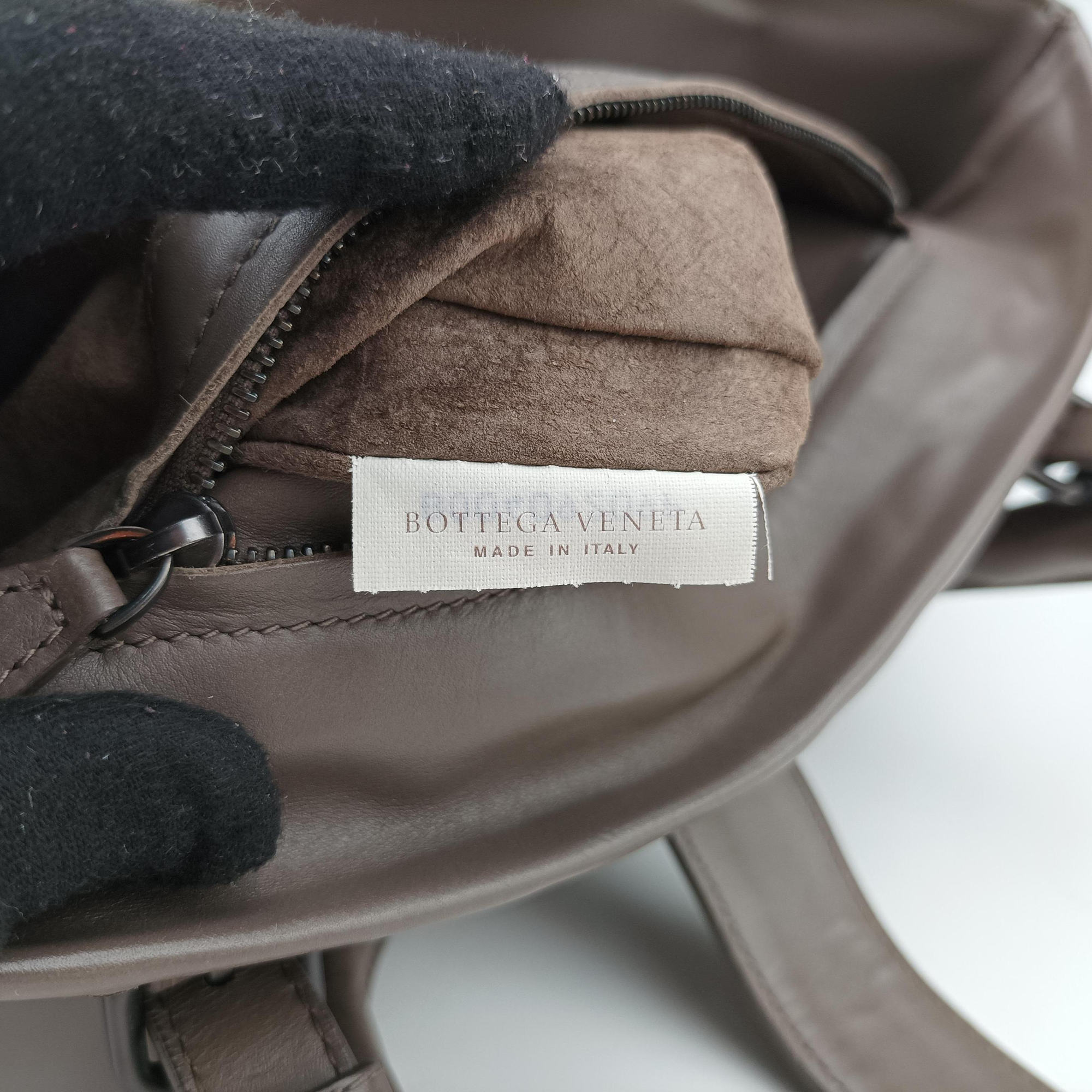 Pre-owned Bottega Veneta Roma Intrecciato Brown lambskin  handbag | stylenewstar