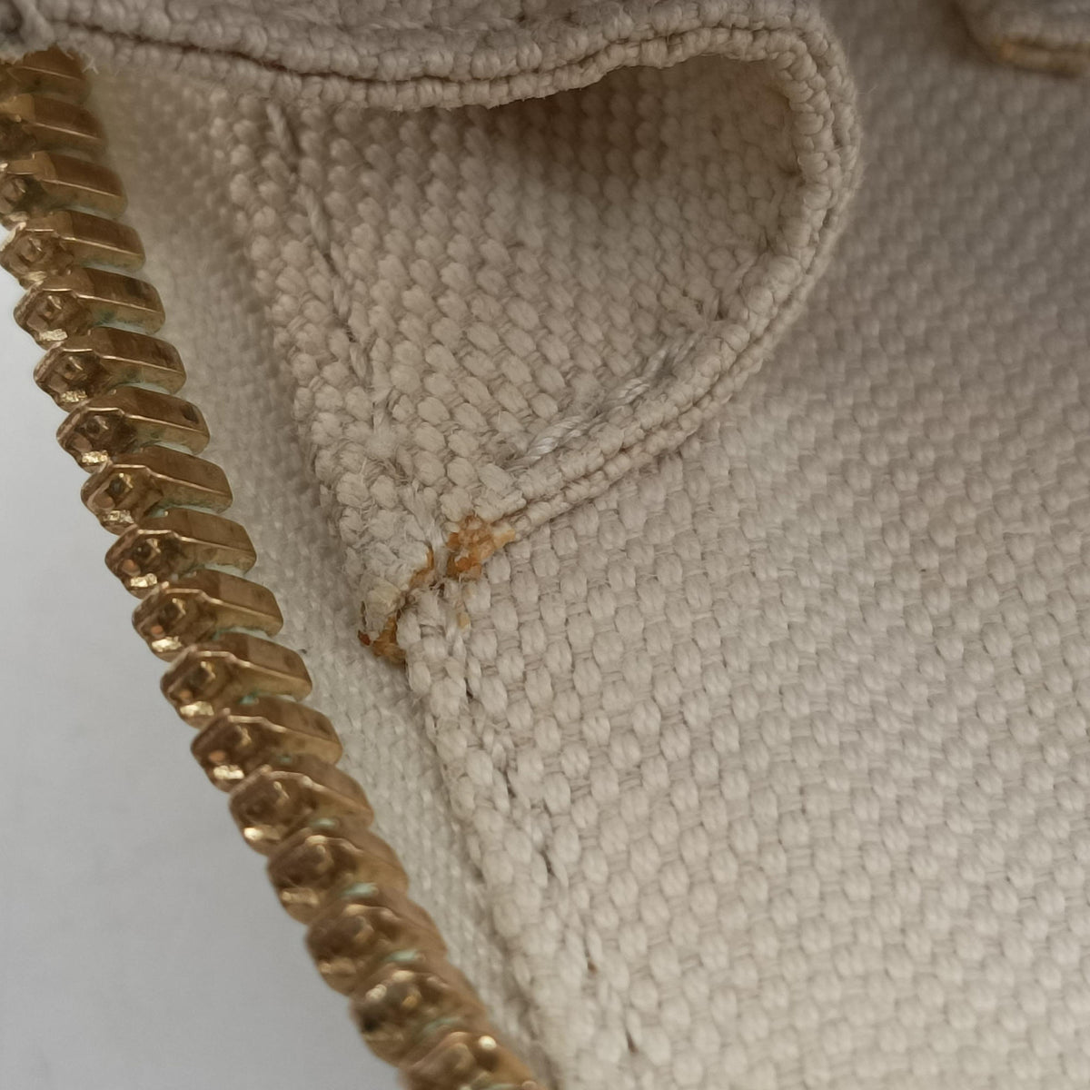 Secondhand Gucci KEN SCOTT Horsebit 1955 beige×white PVC coated canvas×leather 640716 shoulderbag | stylenewstar