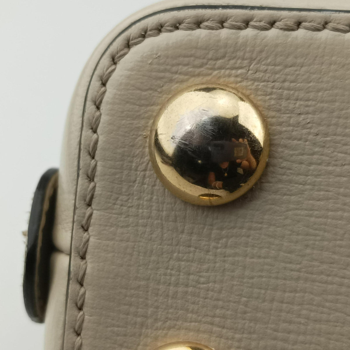 Secondhand Gucci KEN SCOTT Horsebit 1955 beige×white PVC coated canvas×leather 640716 shoulderbag | stylenewstar