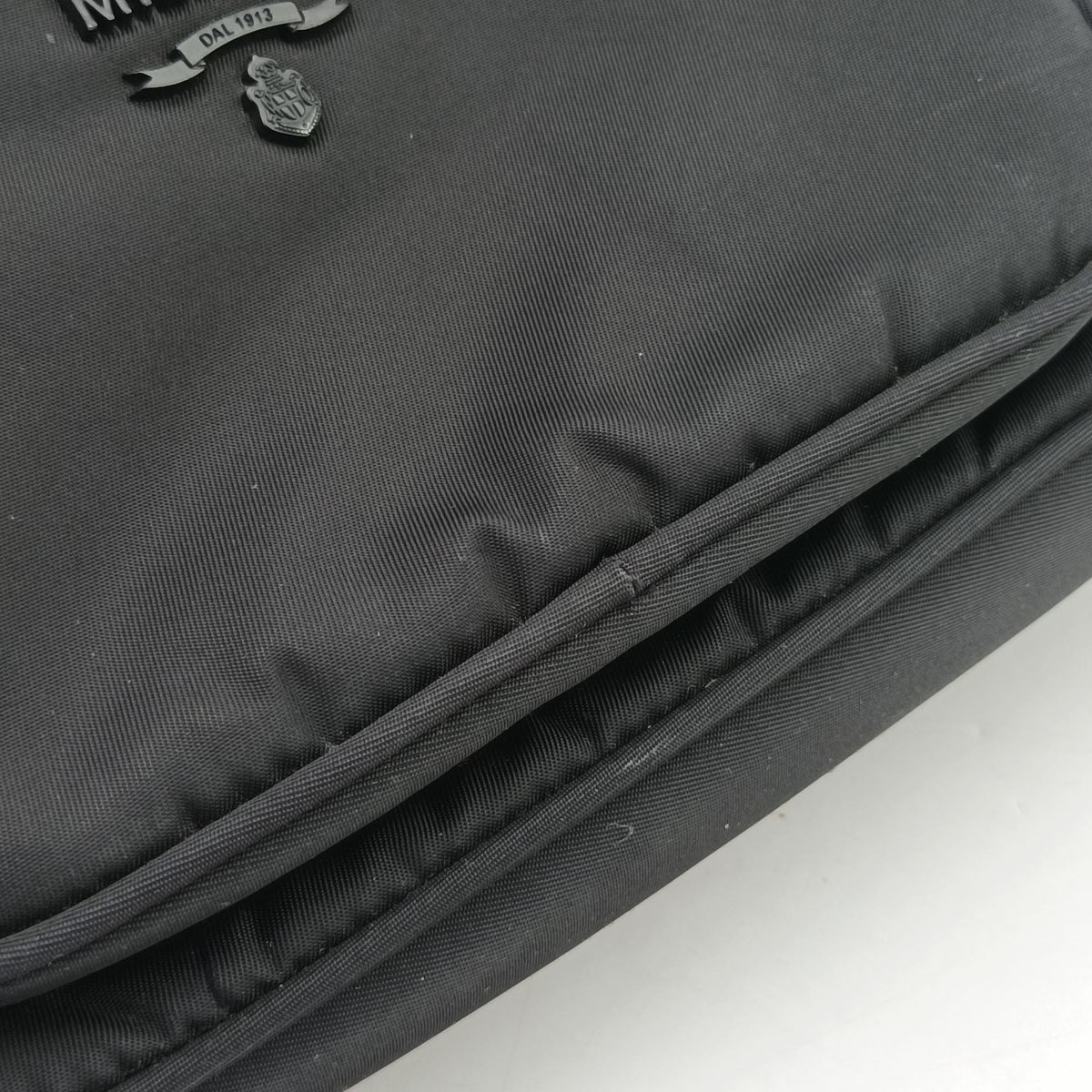 Pre-owned Prada Tonal Logo Hobo Black Nylon  shoulderbag | stylenewstar