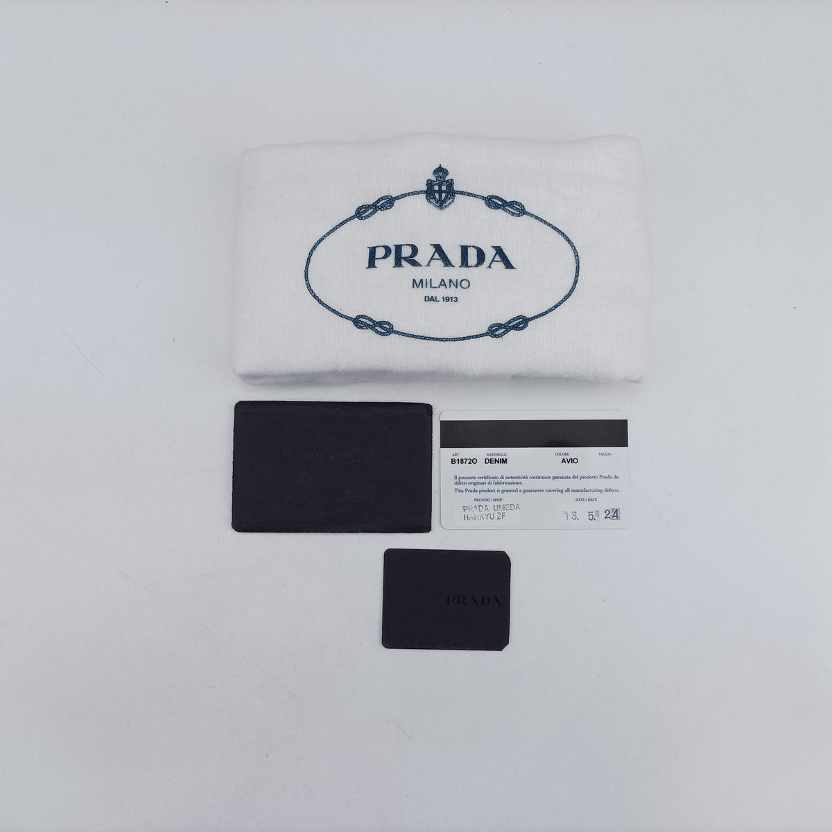 Pre-owned Prada Tonal Logo Hobo Black Nylon  shoulderbag | stylenewstar