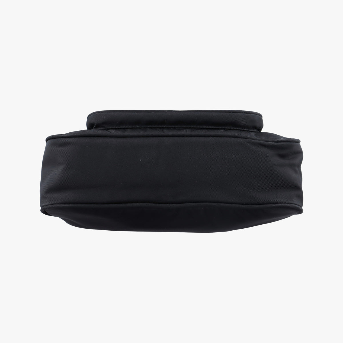 Pre-owned Prada Tonal Logo Hobo Black Nylon  shoulderbag | stylenewstar