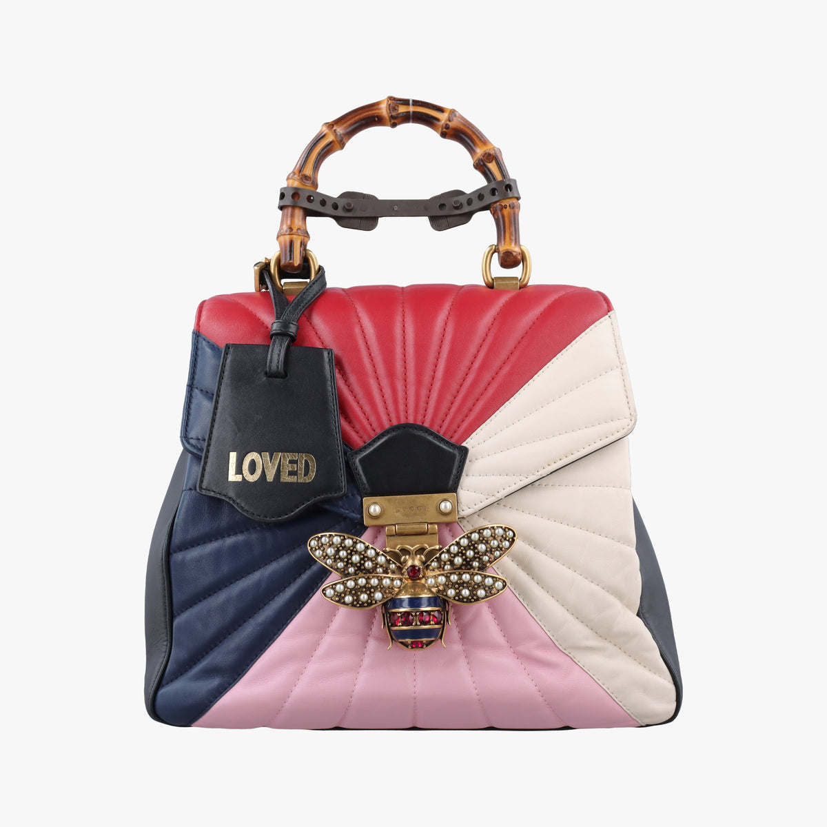 Pre-owned Gucci Queen Margaret Bamboo Multicolour Leather 476664 backpack/rucksack | stylenewstar