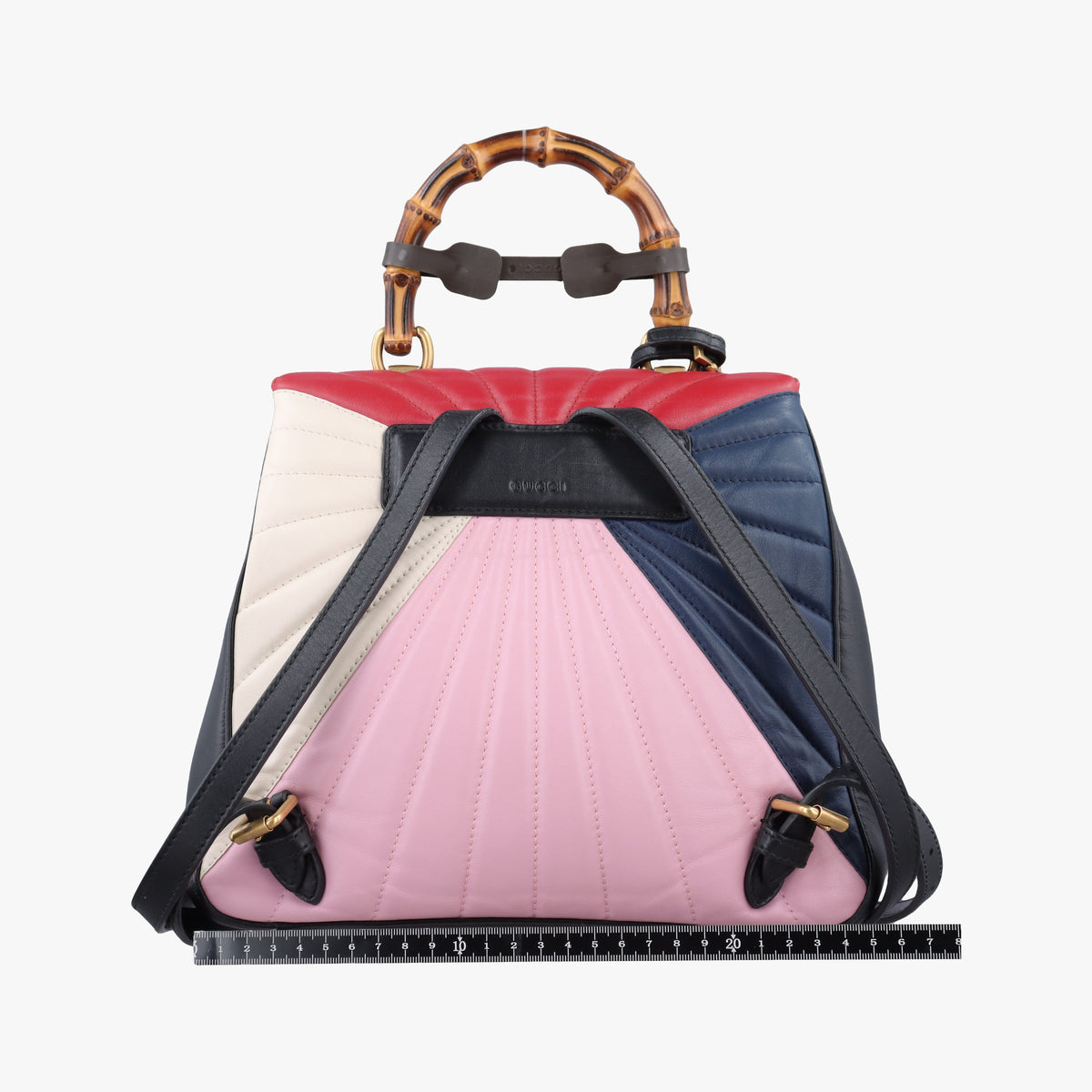 Pre-owned Gucci Queen Margaret Bamboo Multicolour Leather 476664 backpack/rucksack | stylenewstar