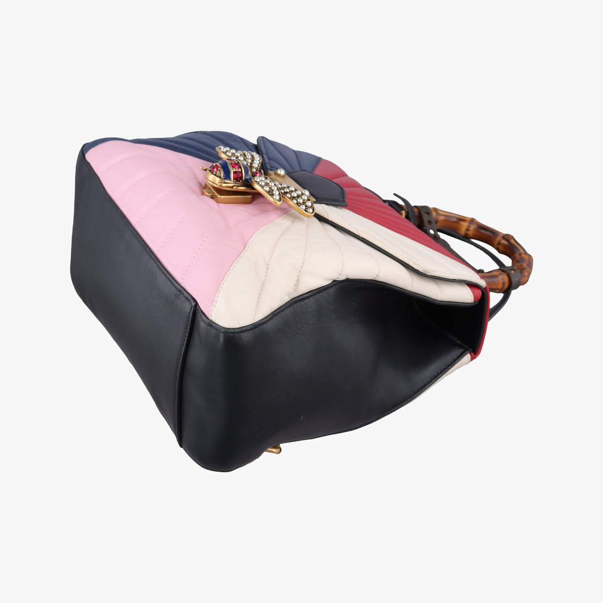 Pre-owned Gucci Queen Margaret Bamboo Multicolour Leather 476664 backpack/rucksack | stylenewstar
