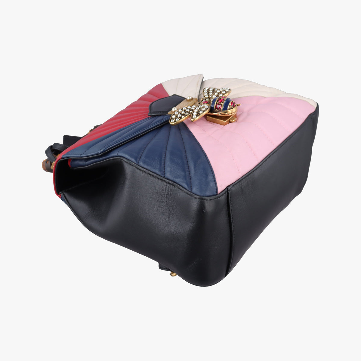 Pre-owned Gucci Queen Margaret Bamboo Multicolour Leather 476664 backpack/rucksack | stylenewstar