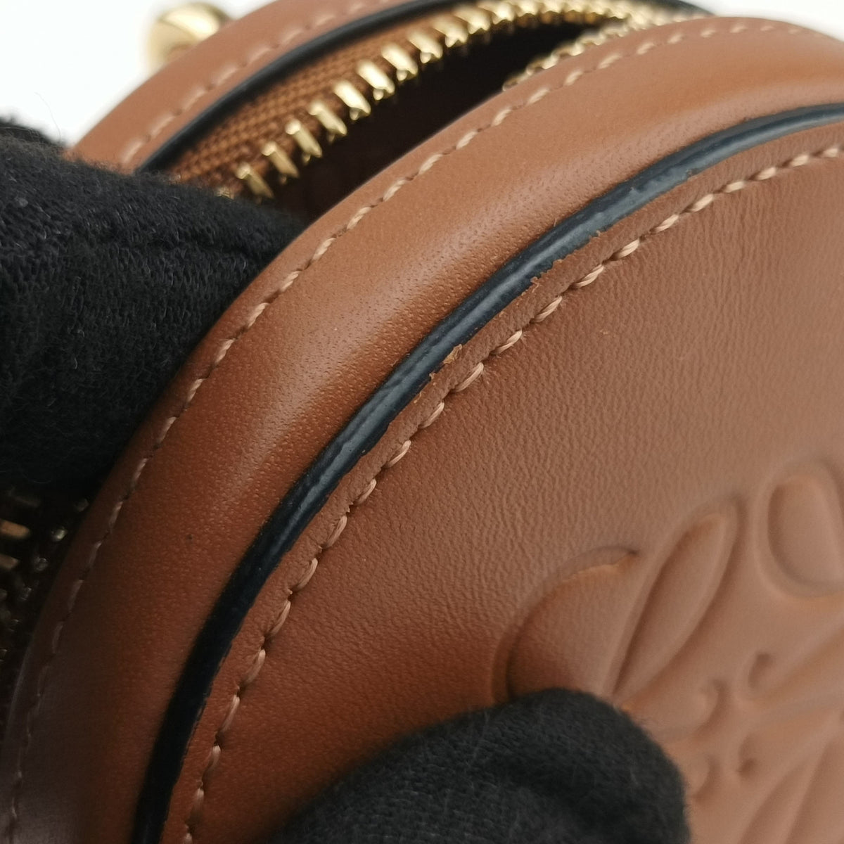 Pre-owned Loewe Cookie pouch Brown Leather  coinpurse | stylenewstar