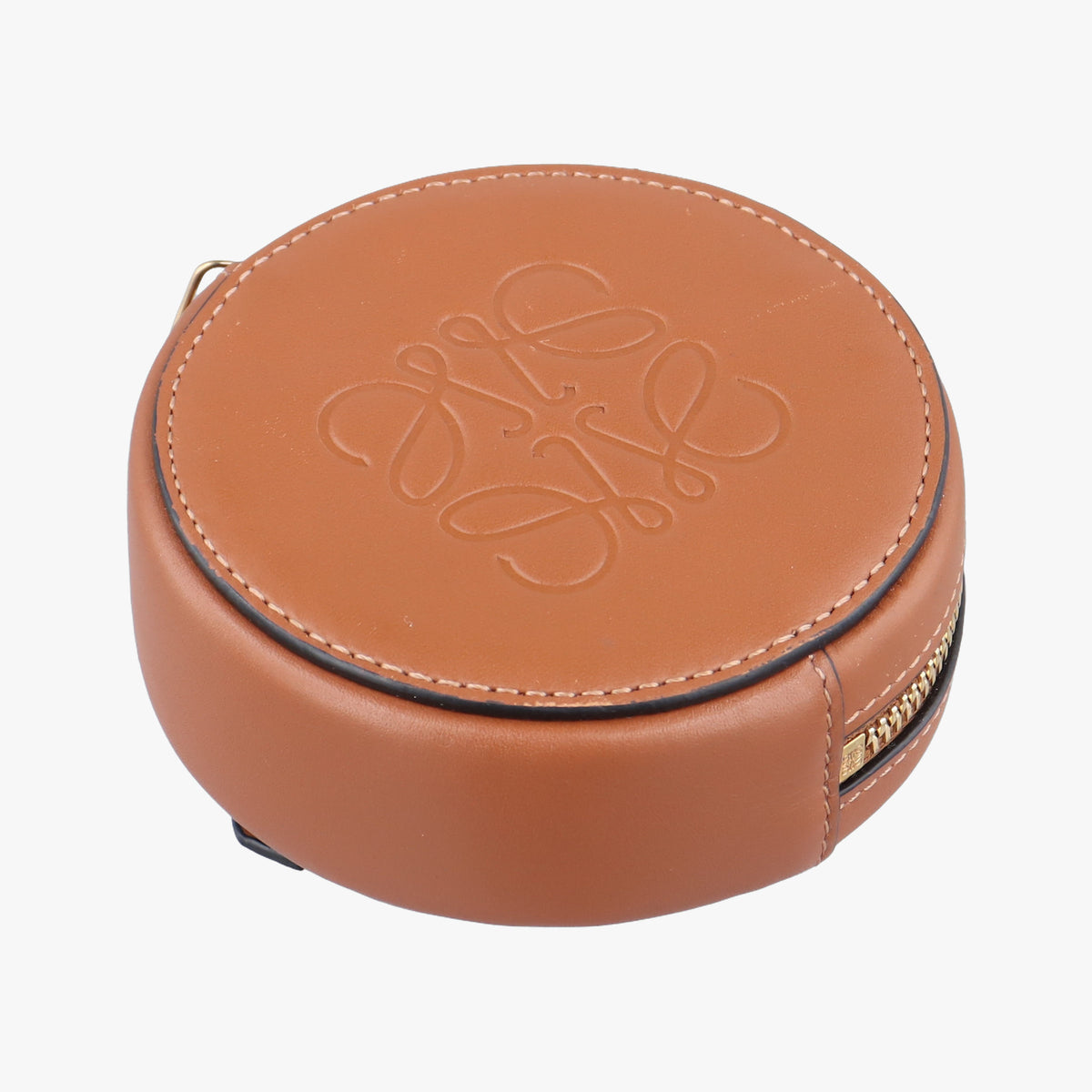 Pre-owned Loewe Cookie pouch Brown Leather  coinpurse | stylenewstar