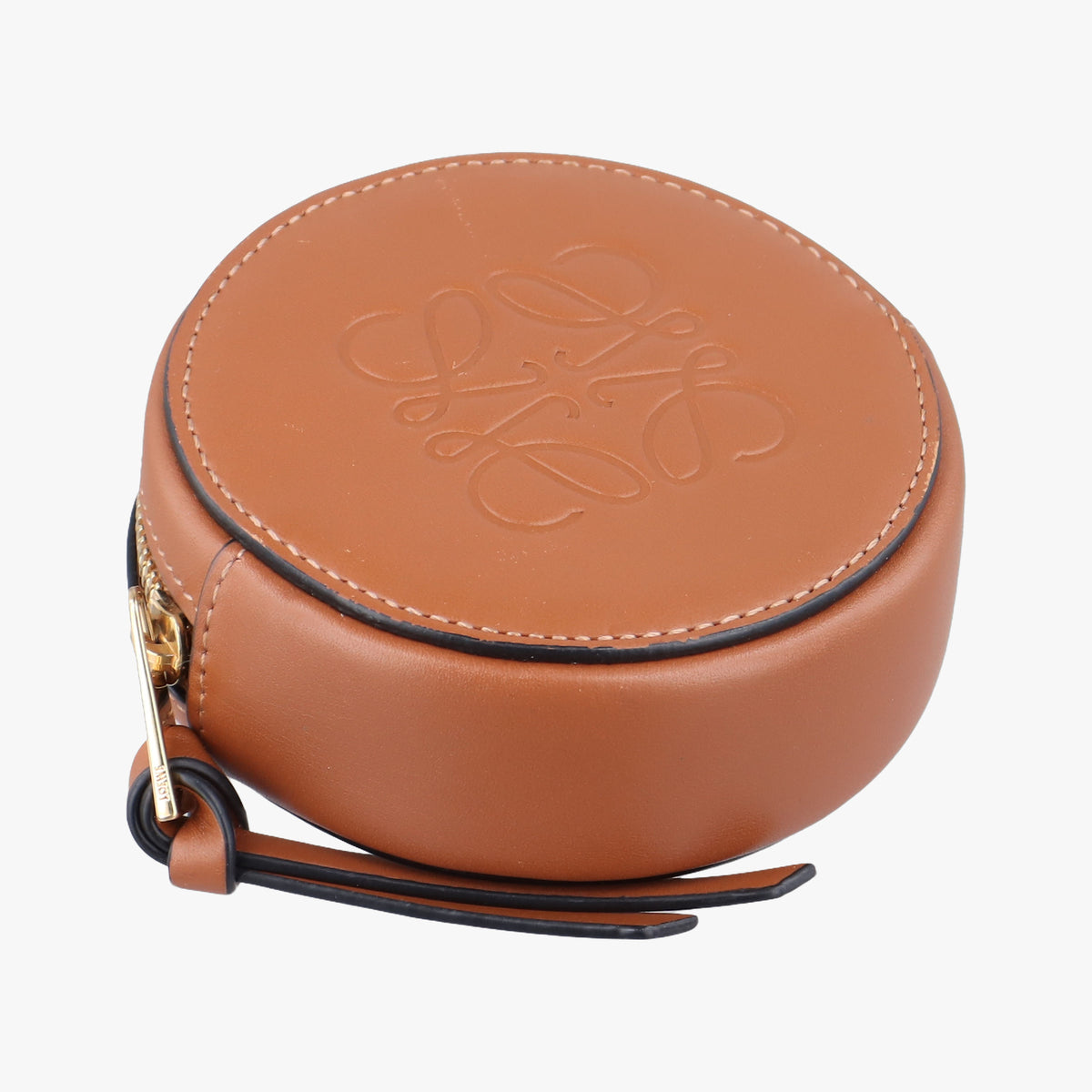 Pre-owned Loewe Cookie pouch Brown Leather  coinpurse | stylenewstar
