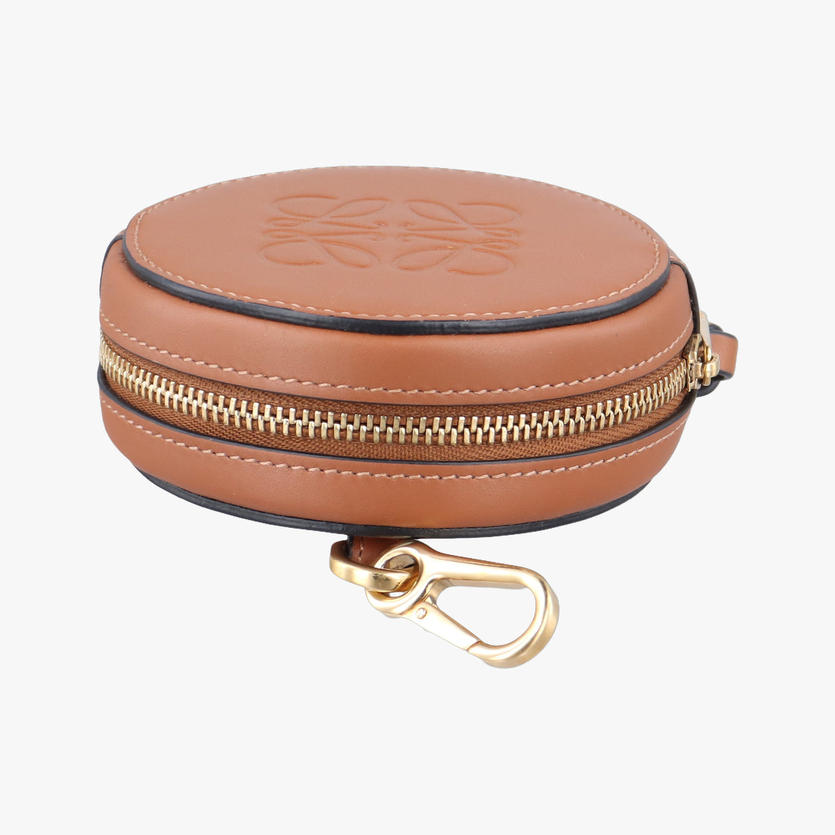 Pre-owned Loewe Cookie pouch Brown Leather  coinpurse | stylenewstar