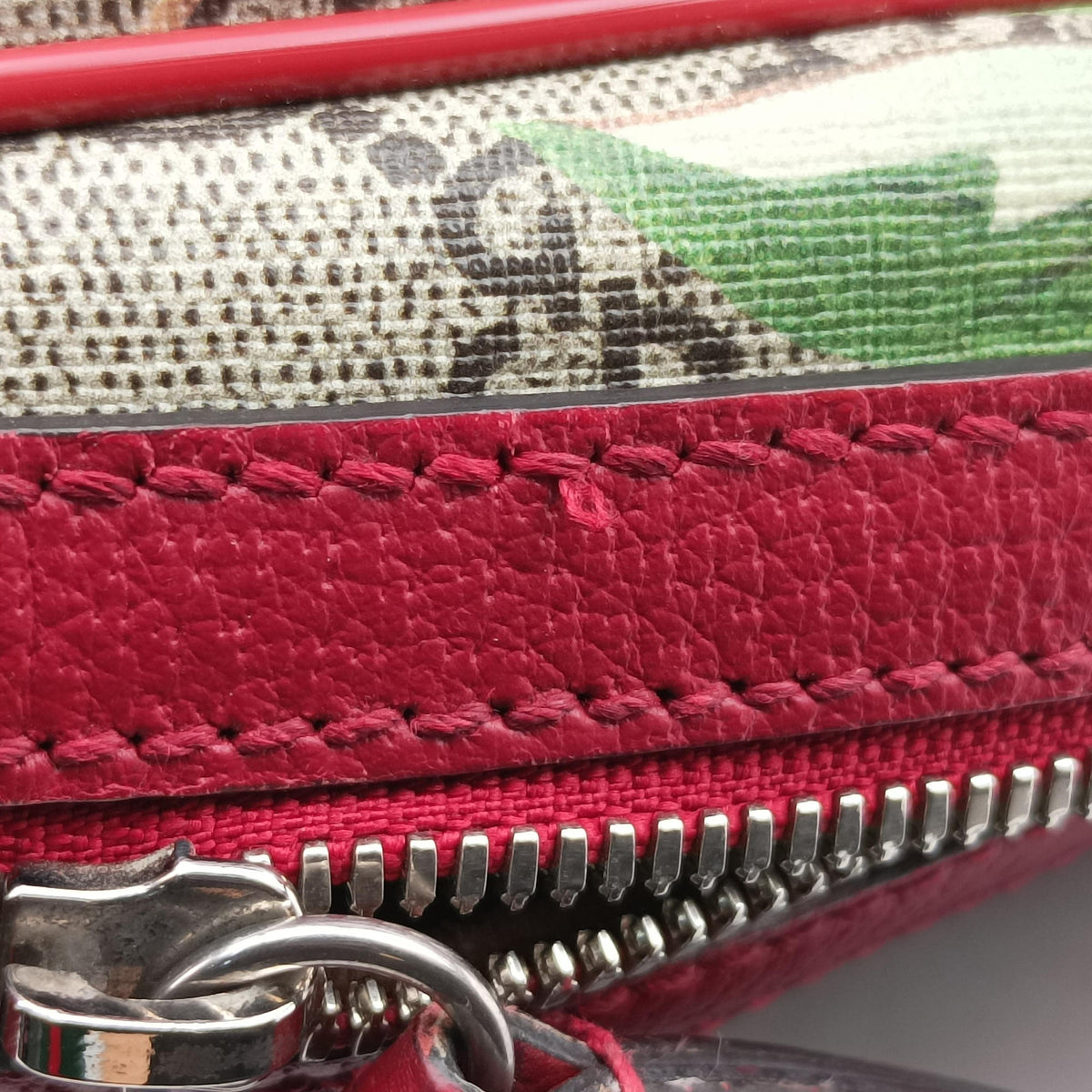 Pre-owned Gucci GG Supreme Tian beige×Multicolour PVC coated canvas×Leather 427042 backpack/rucksack | stylenewstar
