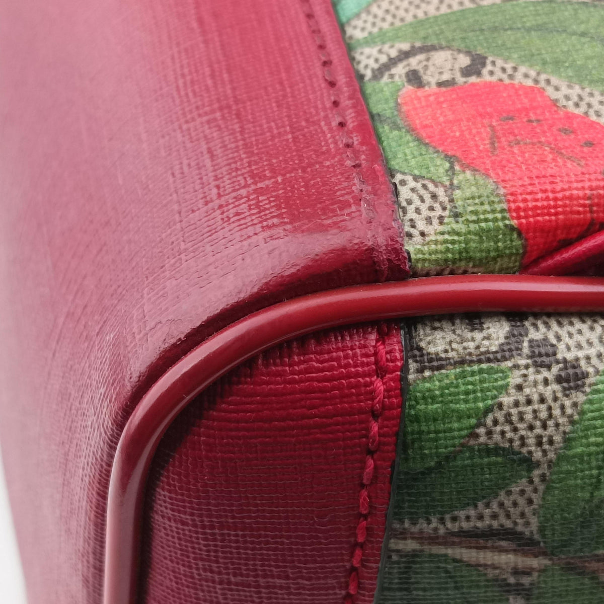Pre-owned Gucci GG Supreme Tian beige×Multicolour PVC coated canvas×Leather 427042 backpack/rucksack | stylenewstar